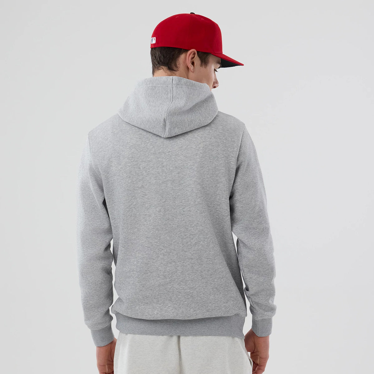 The Male model is wearing Philadelphia Phillies MLB Grey Pullover Hoodie 2