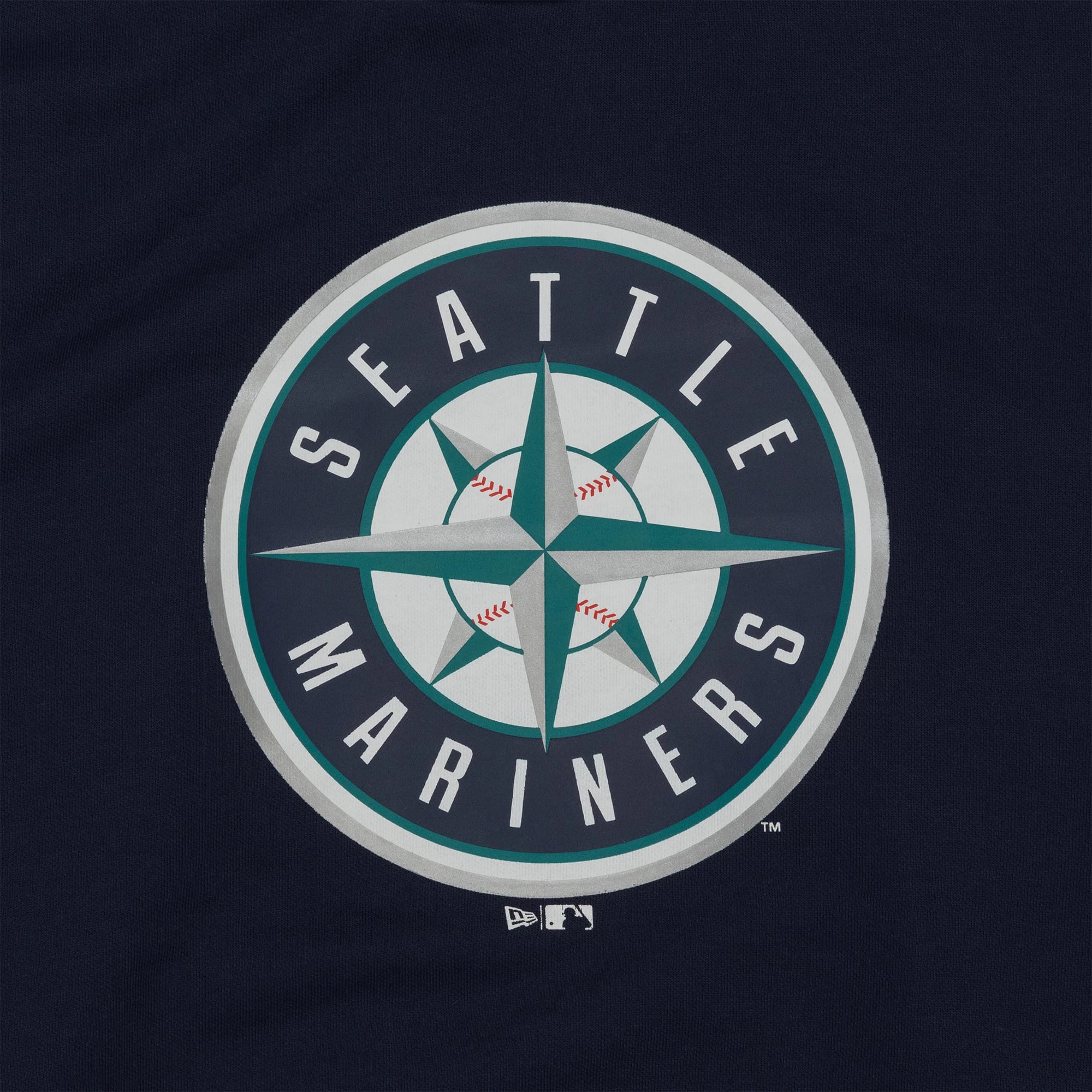 The Male model is wearing Seattle Mariners MLB Regular Dark Blue Pullover Hoodie 3