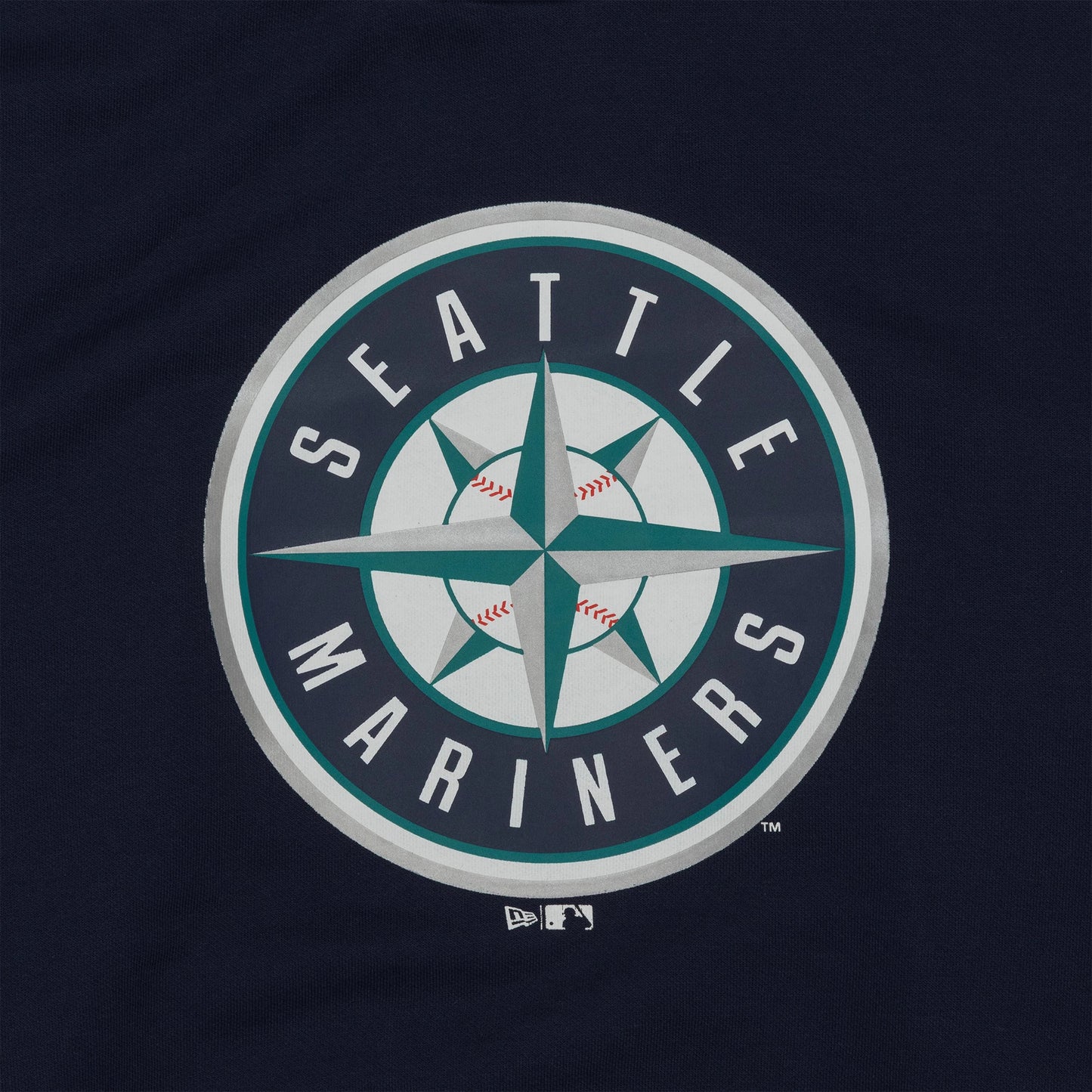 The Male model is wearing Seattle Mariners MLB Regular Dark Blue Pullover Hoodie 3