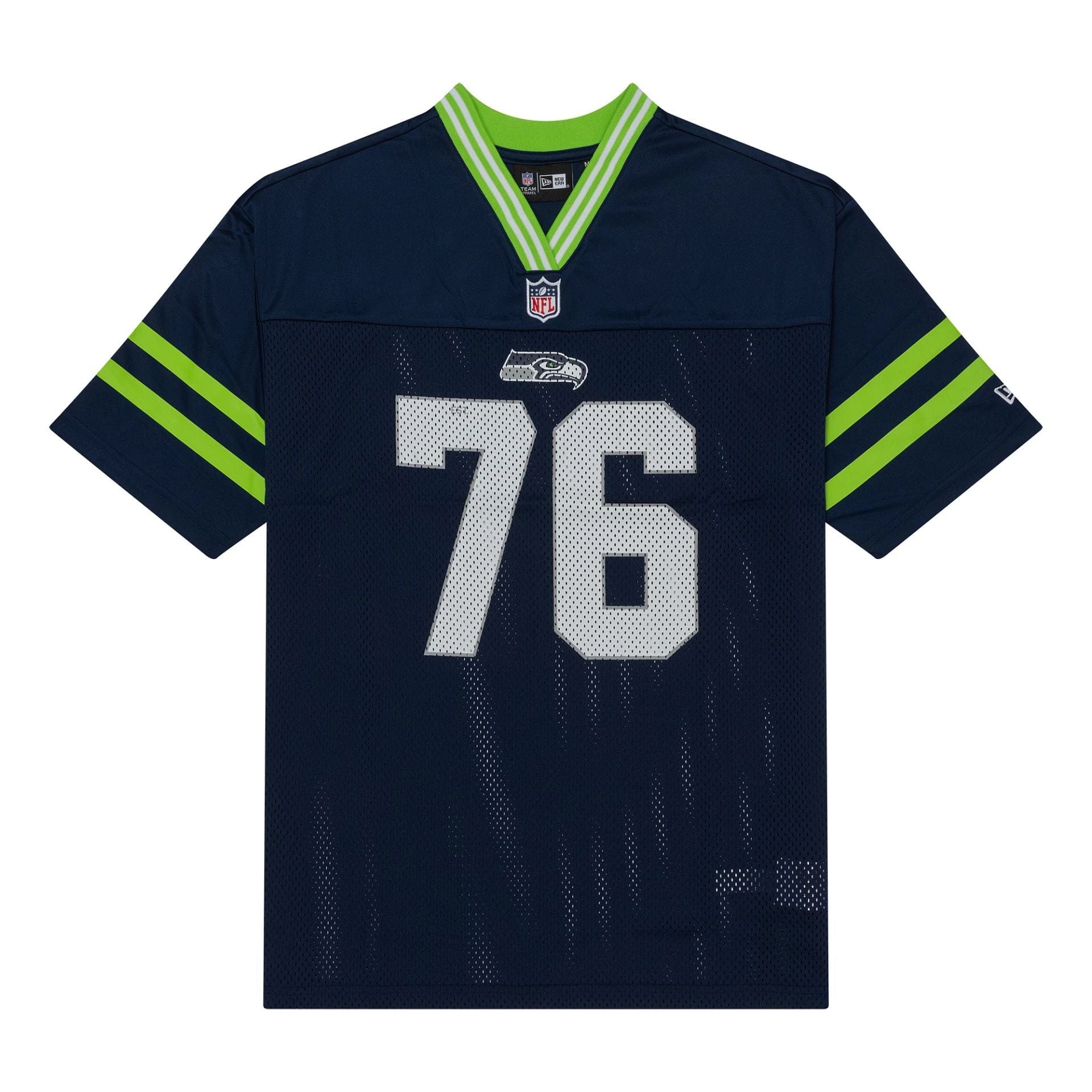 The Male model is wearing Seattle Seahawks NFL Mesh Dark Blue Mesh Jersey 1