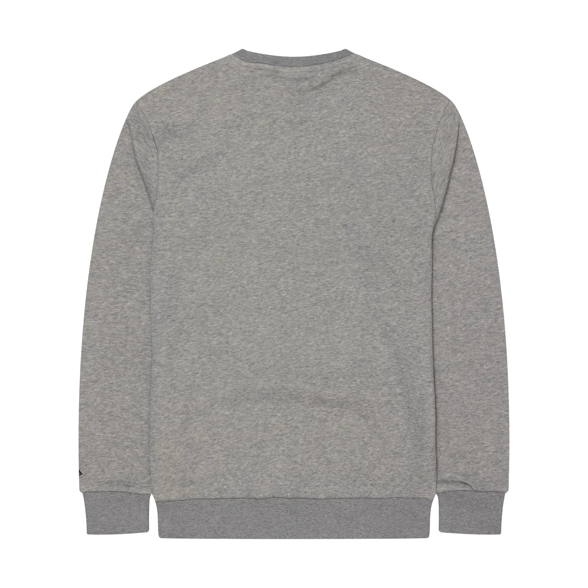 The Male model is wearing New York Yankees MLB Regular Grey Crew Neck Sweater 2