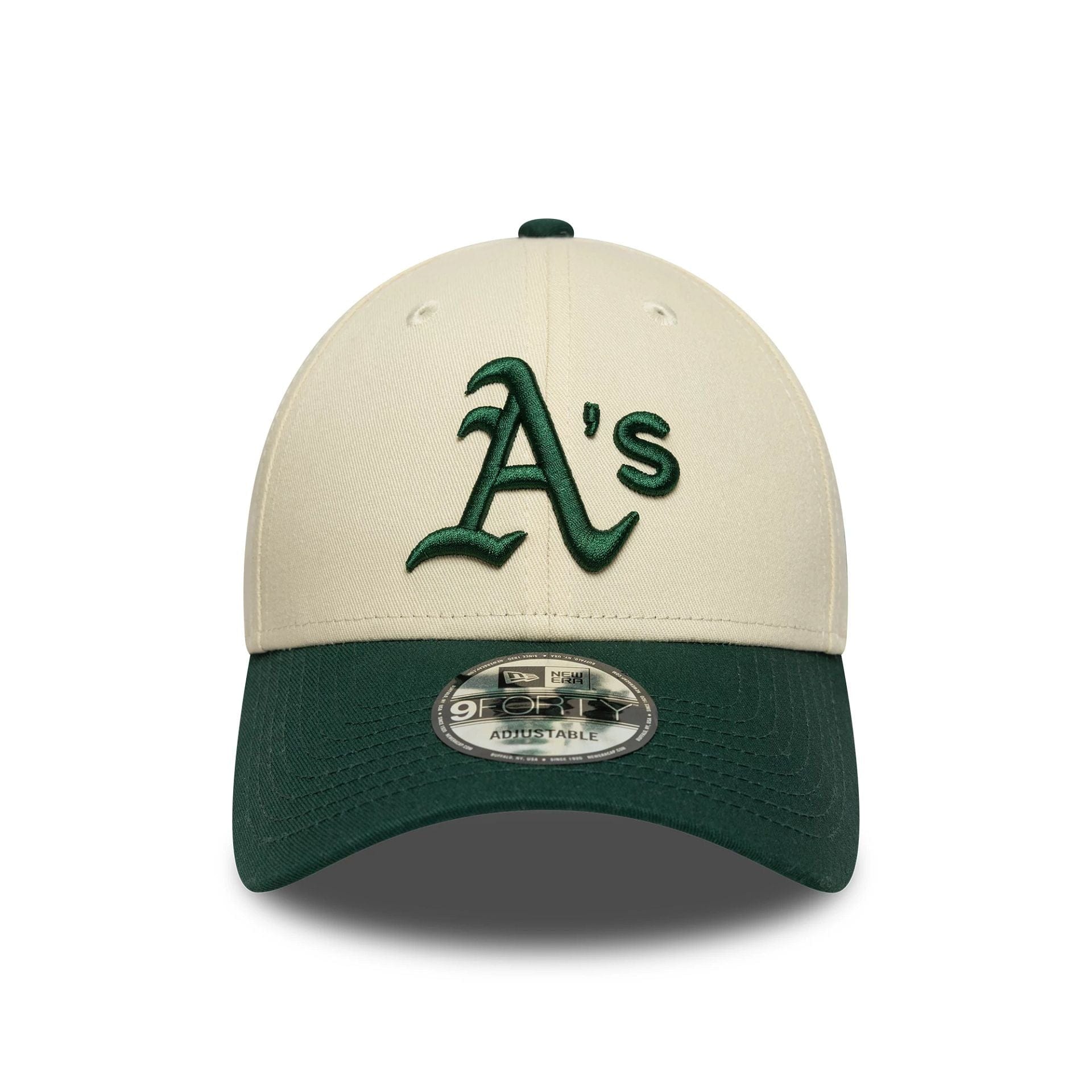 This is a Oakland Athletics Colour Block Cream 9FORTY Adjustable Cap 2