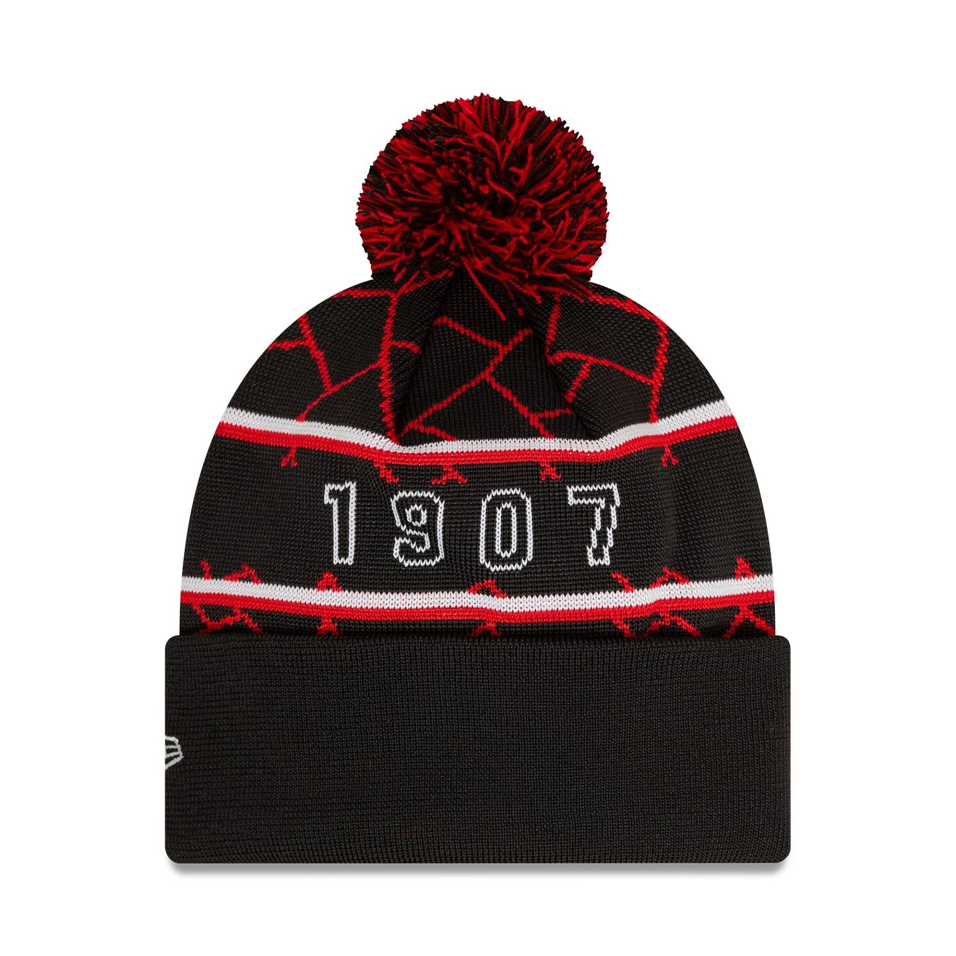 This is a Stade Toulousain Black Sport Knit Beanie Hat 2