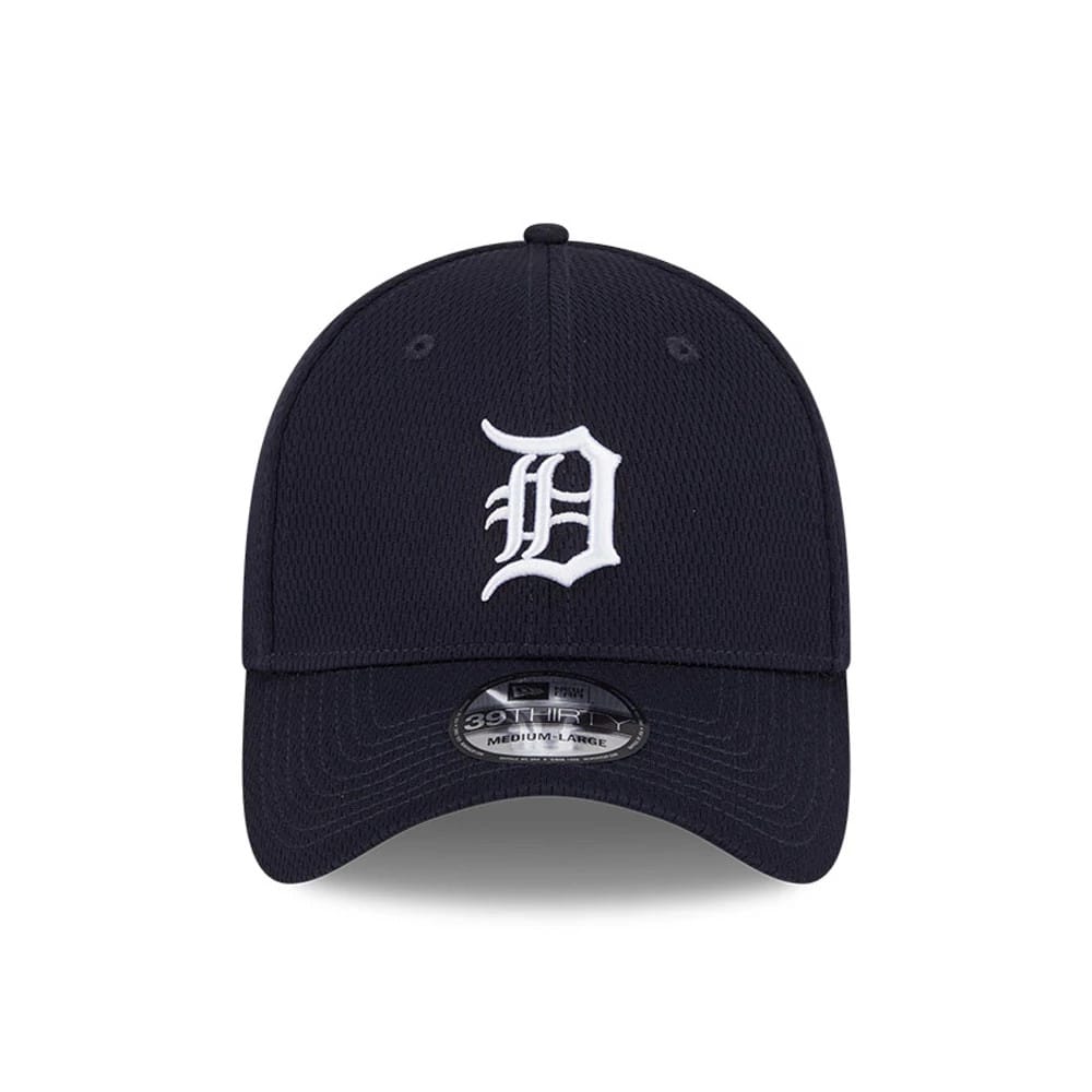Pictured is this MLB Evergreen Detroit Tigers 39THIRTY Stretch Fit cap in navy. 2