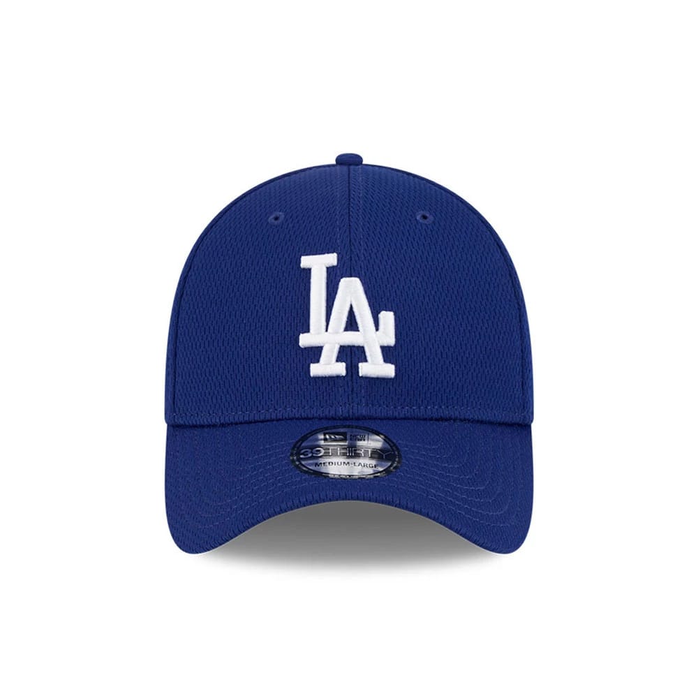 Pictured is this MLB Evergreen LA Dodgers 39THIRTY Stretch Fit cap in dark blue. 2