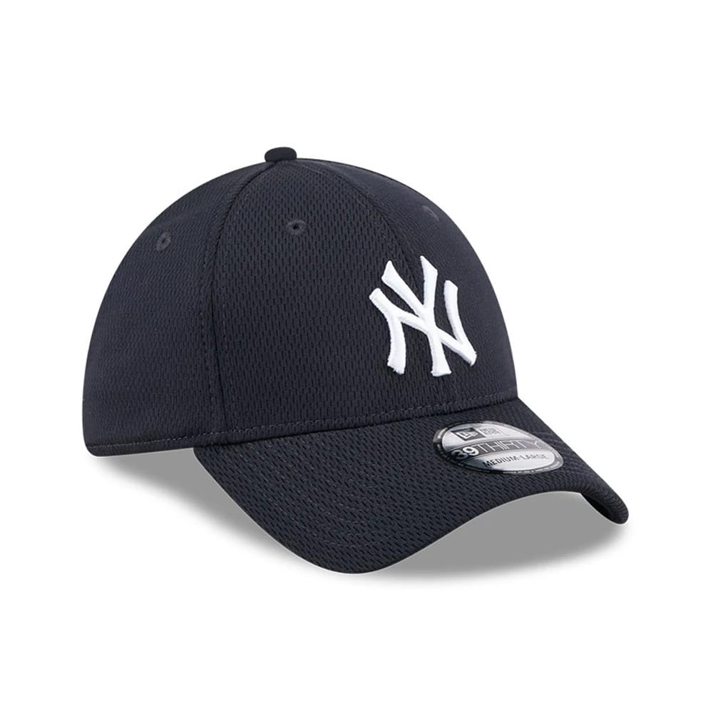 Pictured is this MLB Evergreen New York Yankees 39THIRTY Stretch Fit cap in navy. 3