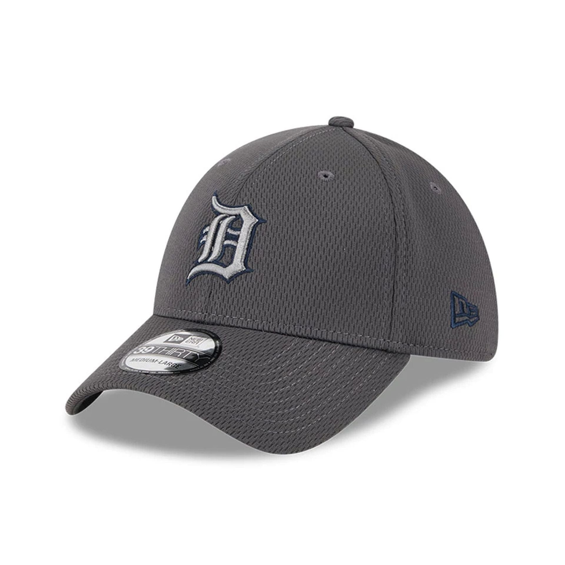 Pictured is this MLB Evergreen Detroit Tigers 39THIRTY Stretch Fit cap in dark grey. 1