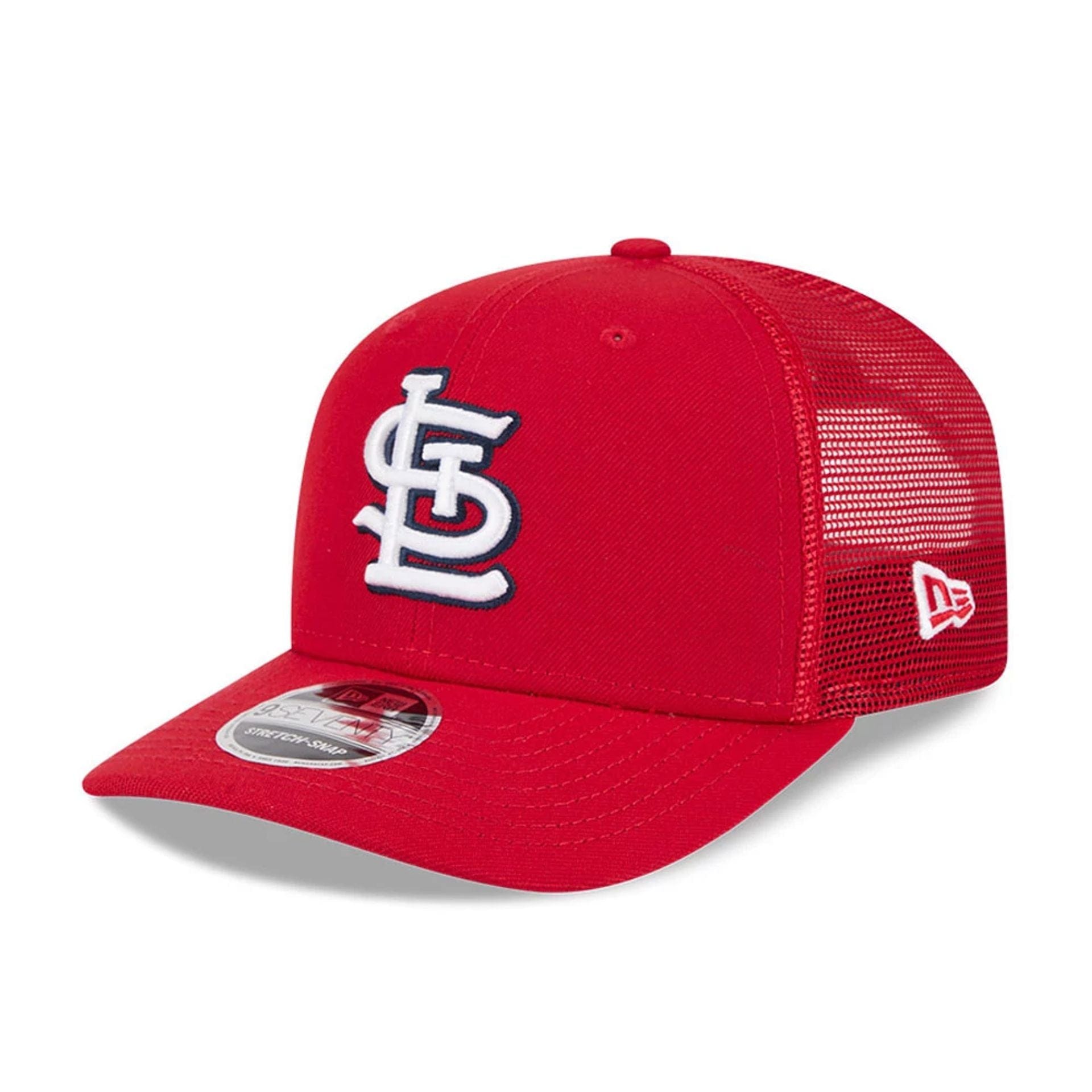 Pictured is this MLB Evergreen St. Louis Cardinals 9SEVENTY Stretch Snap cap in red. 1