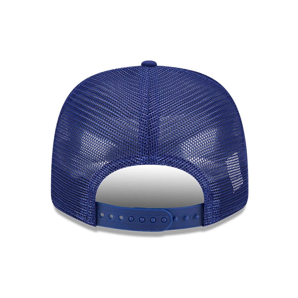 Pictured is this MLB Evergreen Texas Rangers 9SEVENTY Stretch Snap cap in dark blue. 7