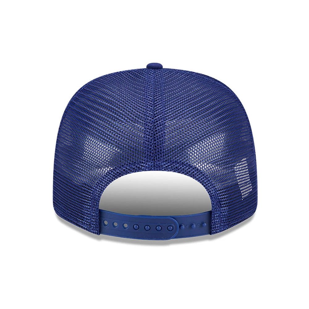 Pictured is this MLB Evergreen Texas Rangers 9SEVENTY Stretch Snap cap in dark blue. 7