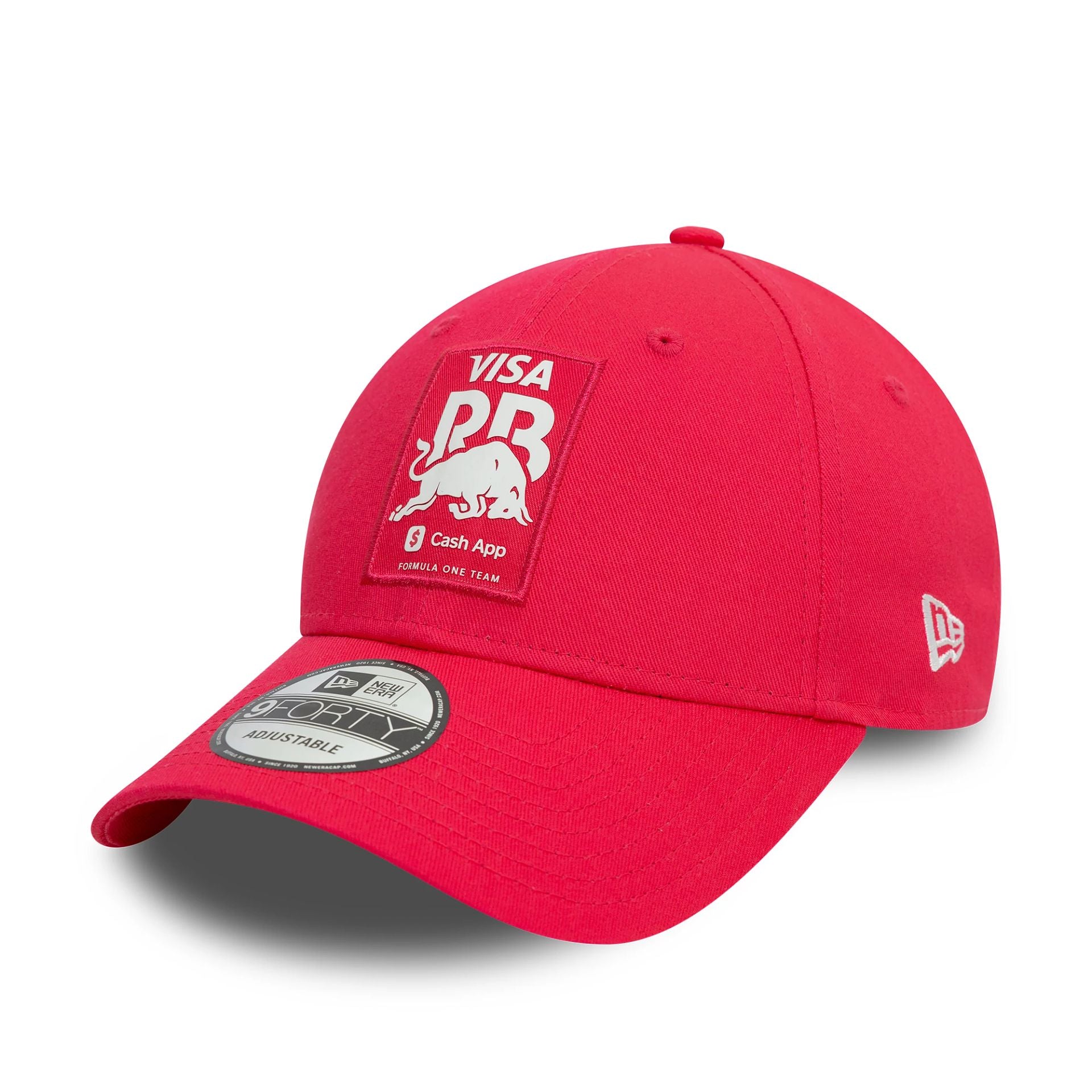 This is a Visa Cash App Racing Bulls Seasonal Bright Pink 9FORTY Adjustable Cap 1