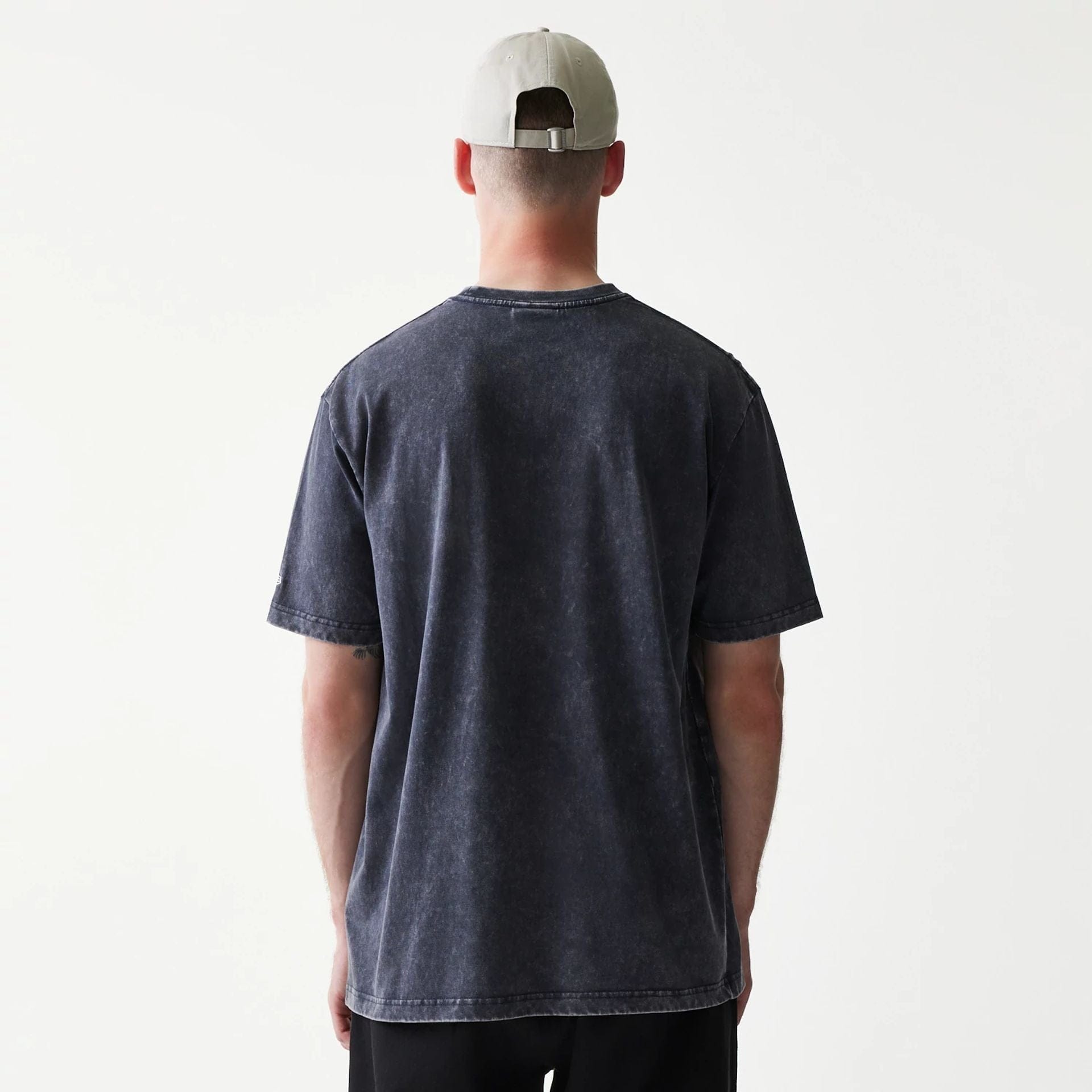 The Male model is wearing New York Yankees Sport Classic Navy T-Shirt 2