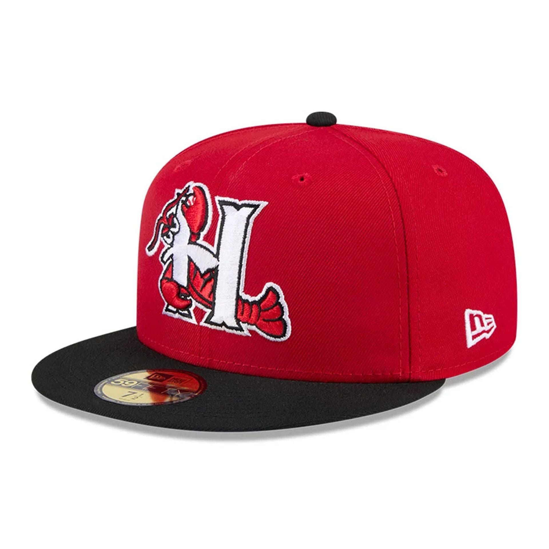 This is a Hickory Crawdads MiLB AC Perf Minor Red 59FIFTY Fitted Cap 1