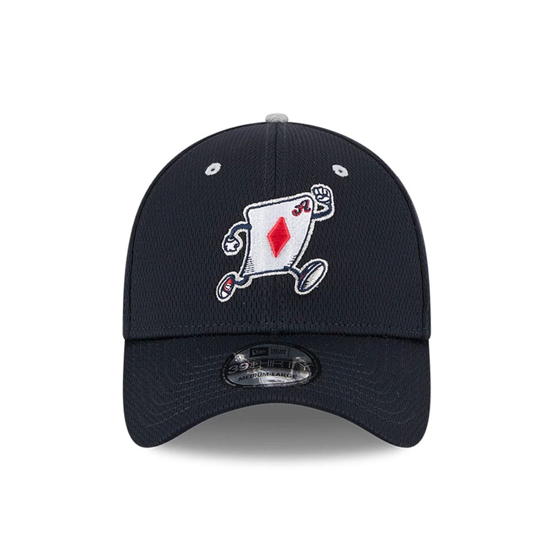 Pictured is this MiLB Batting Practice Reno Aces 39THIRTY Stretch Fit cap in navy. 2