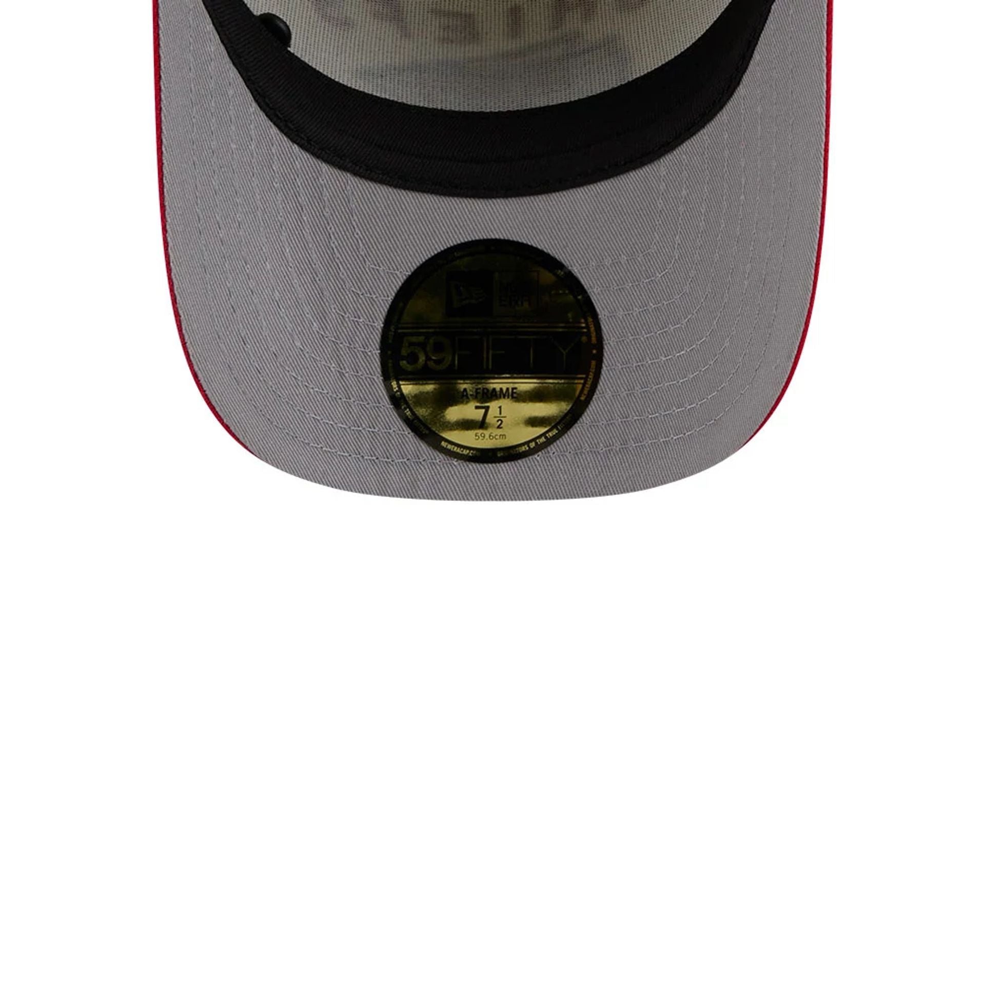 This is a Kansas City Chiefs NFL Draft 2025 White 59FIFTY Fitted A-Frame Cap 2
