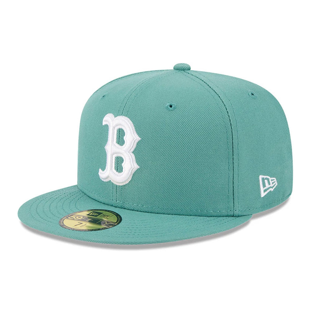 This is a Boston Red Sox MLB City Connect Pastel Green 59FIFTY Fitted Cap 1