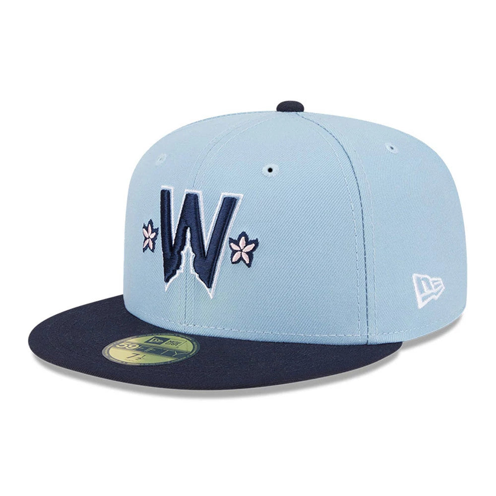 This is a Washington Nationals MLB City Connect Light Blue 59FIFTY Fitted Cap 1
