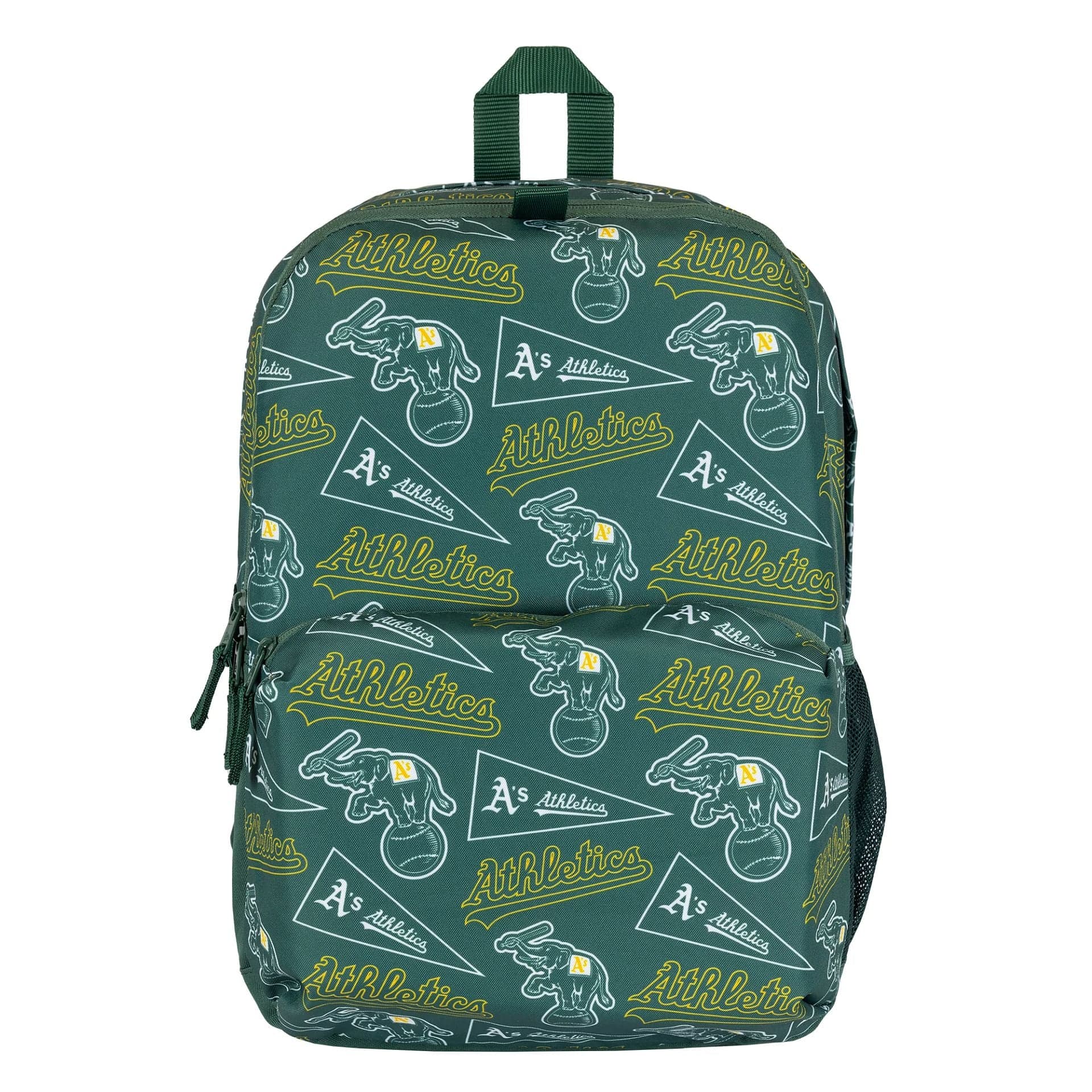 This is a Oakland Athletics MLB Green Stadium Backpack 2