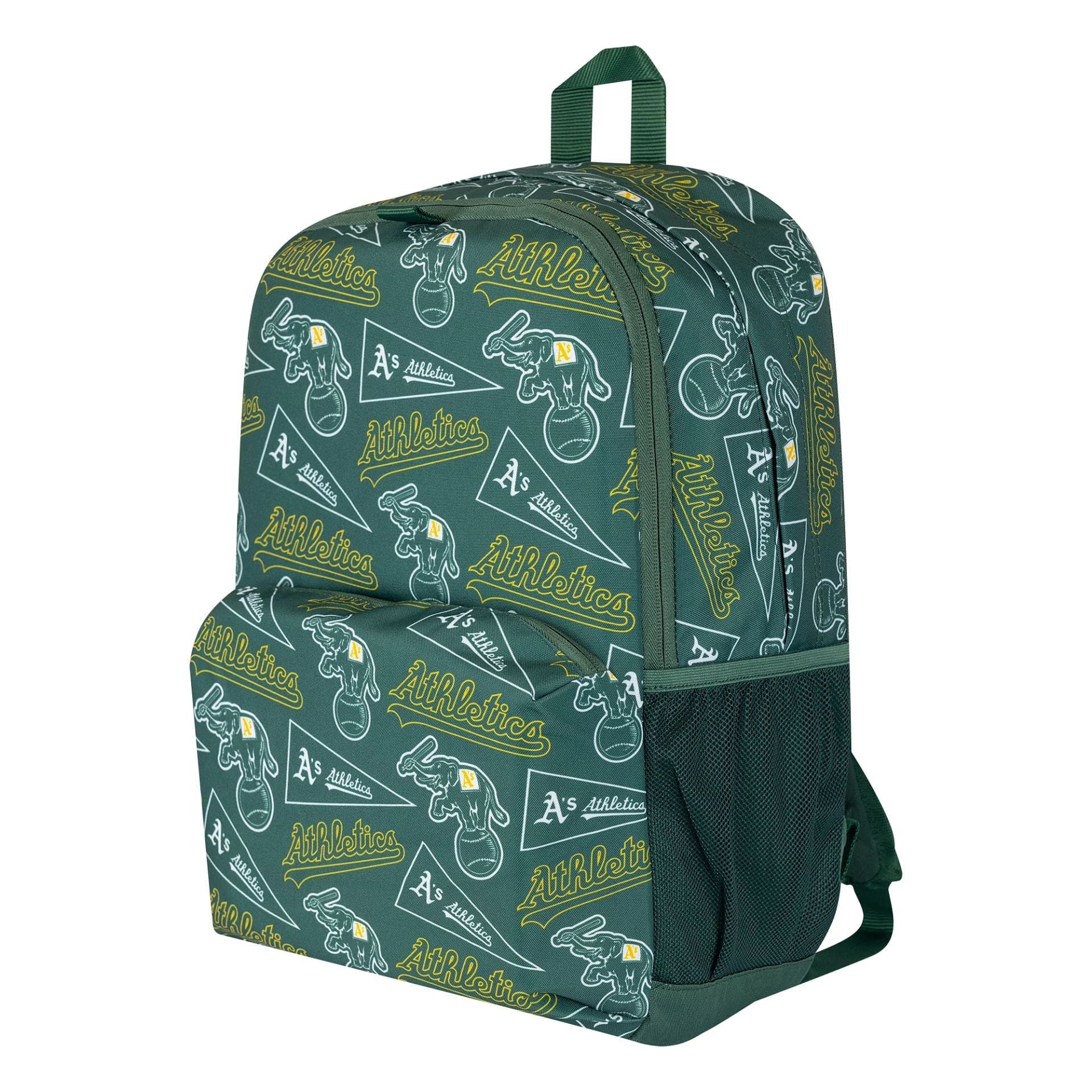 This is a Oakland Athletics MLB Green Stadium Backpack 1