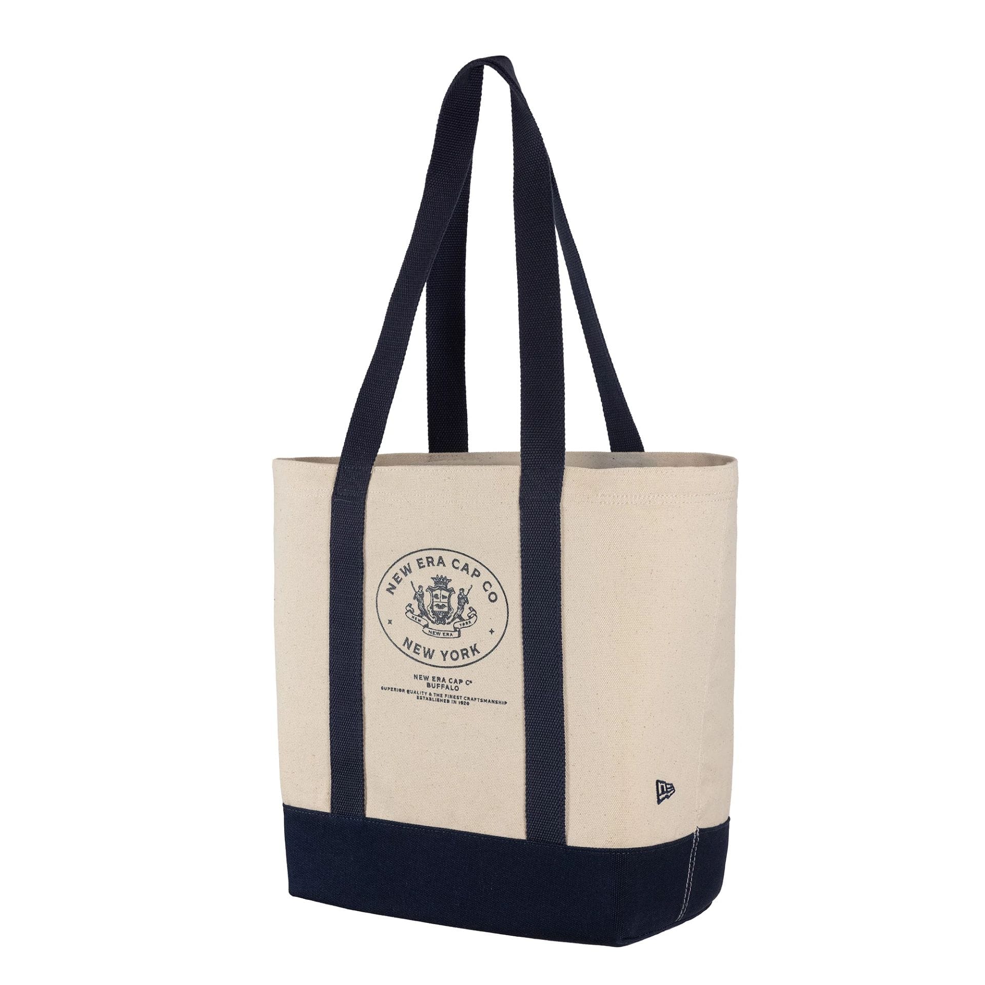 This is a New Era College Graphic Cream Tote Bag 3