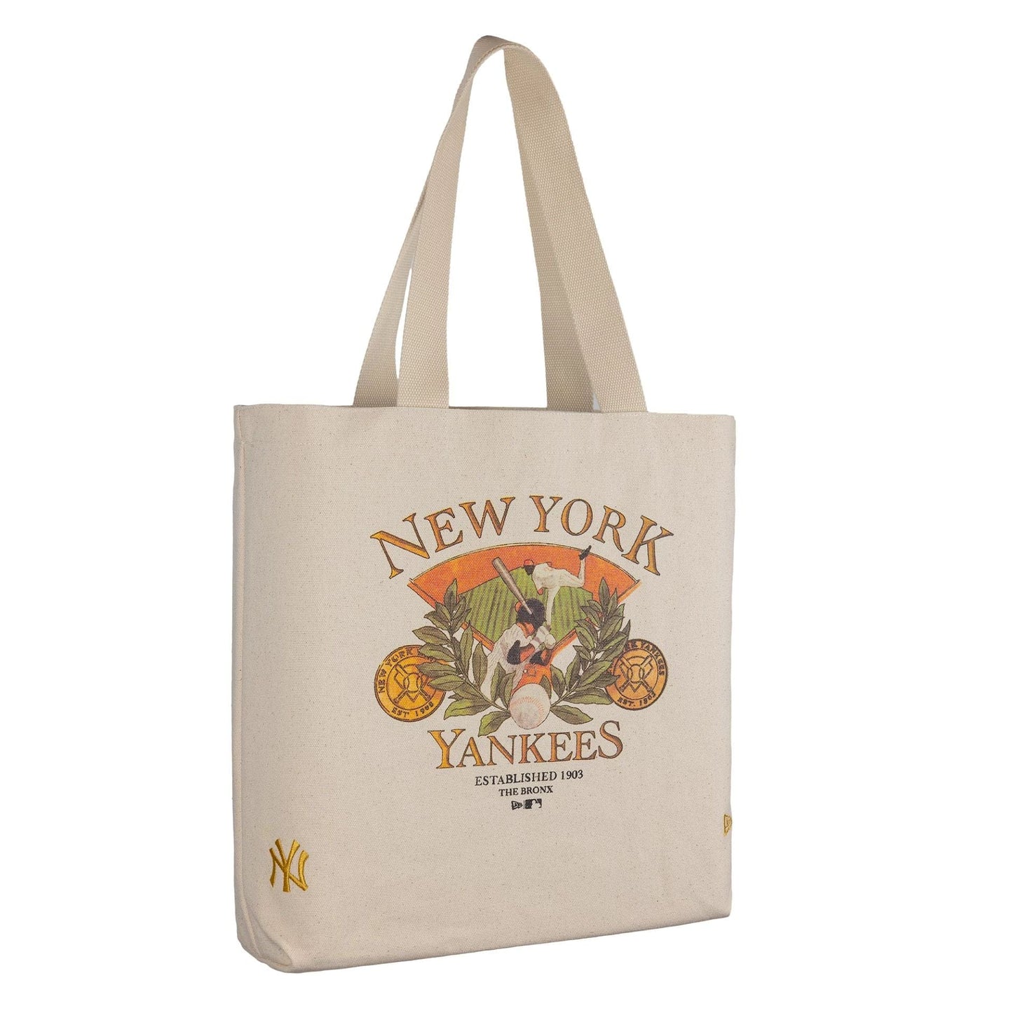 This is a New York Yankees MLB Graphic Cream Tote Bag 3