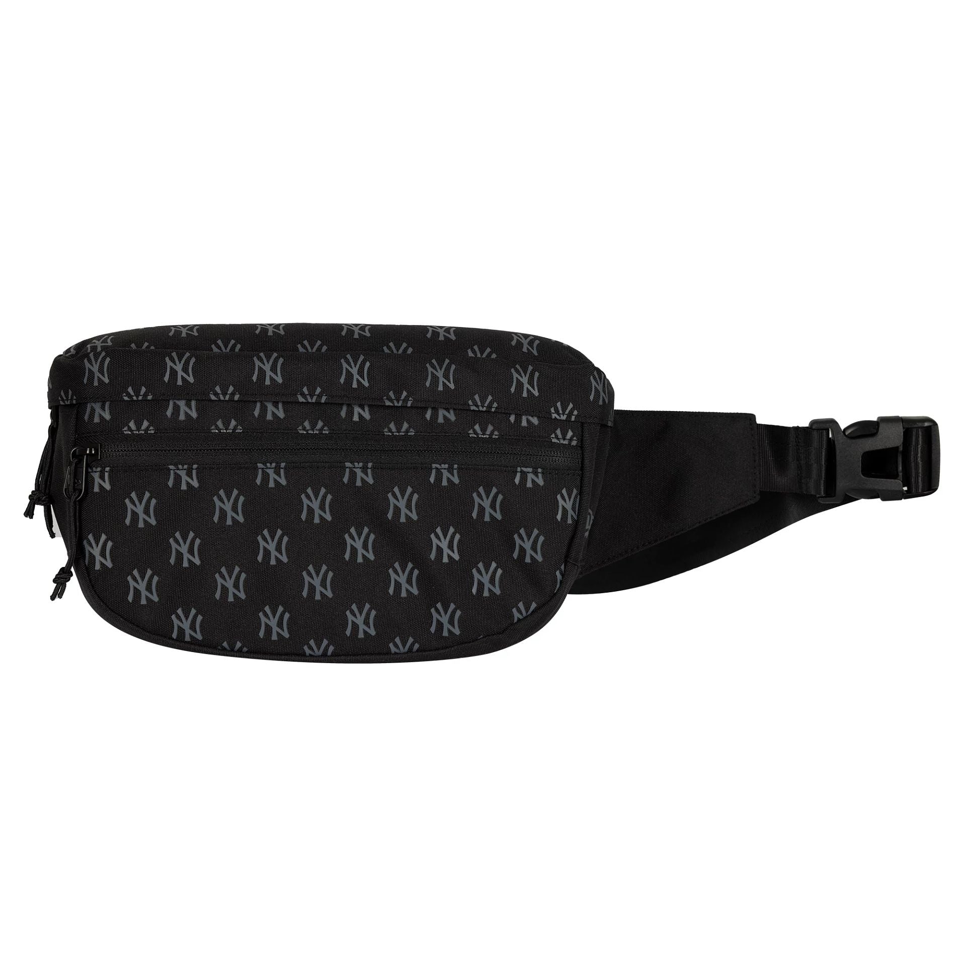 This is a New York Yankees Monogram Black Waist Bag 1