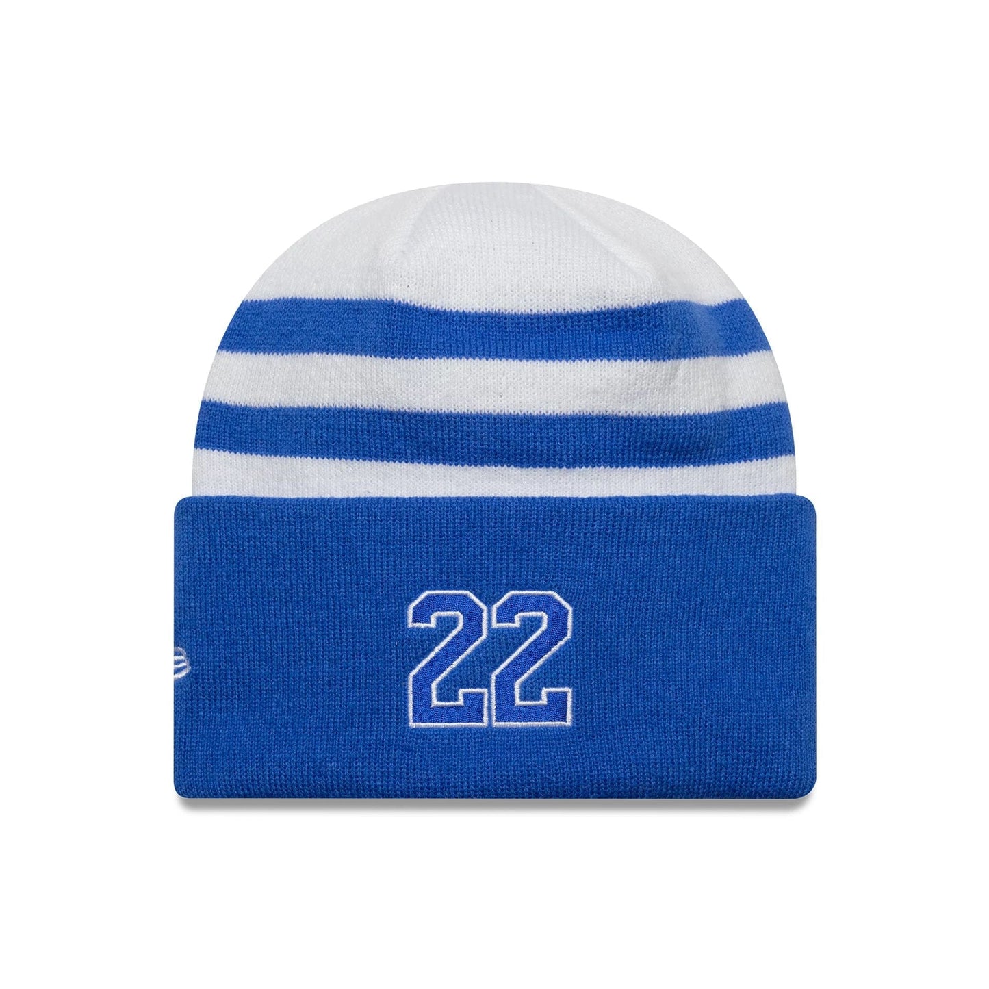 This is a Visa Cash App Racing Bulls Driver Yuki Tsunoda White Cuff Knit Beanie Hat 2