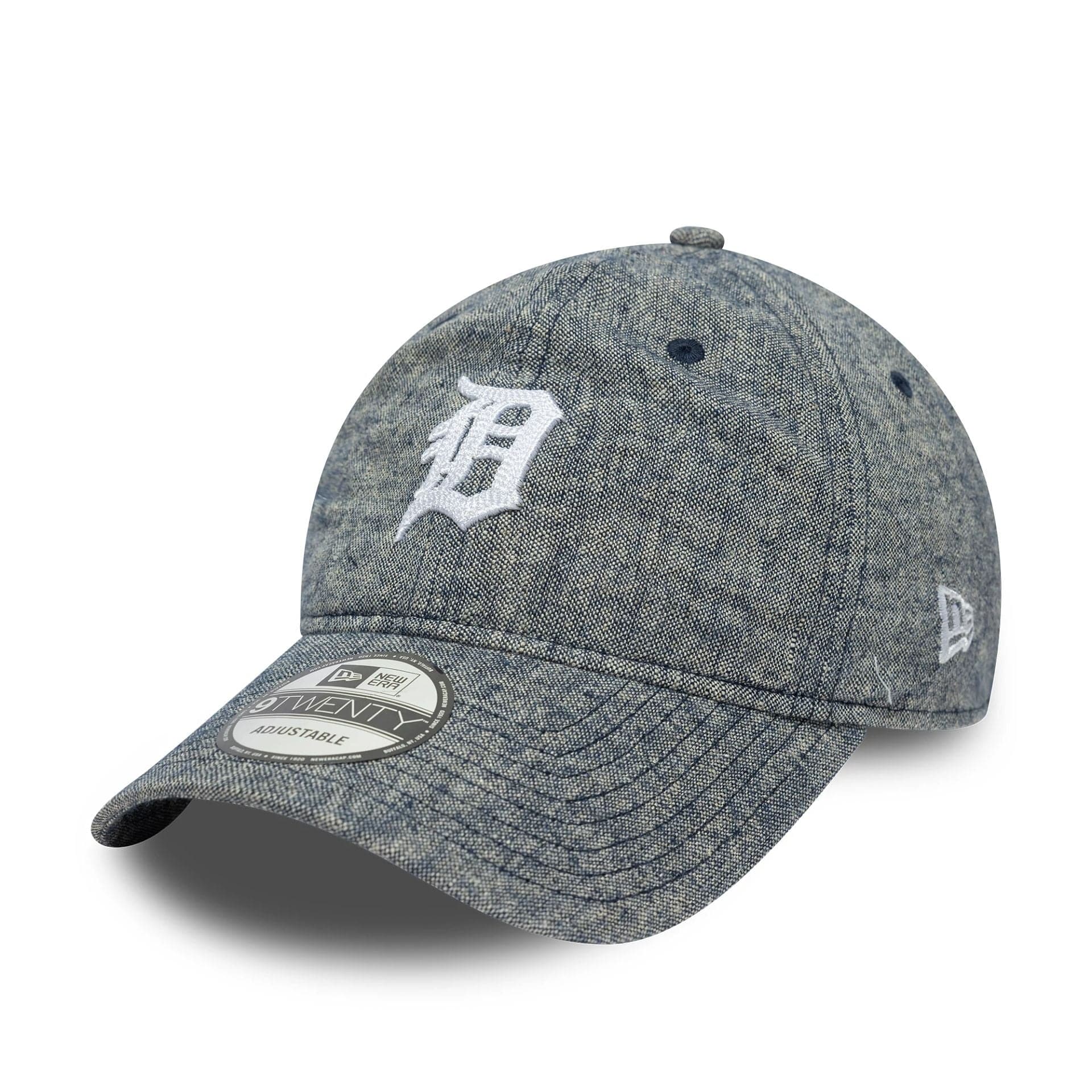 This is a Detroit Tigers MLB Linen Navy 9TWENTY Adjustable Cap 1