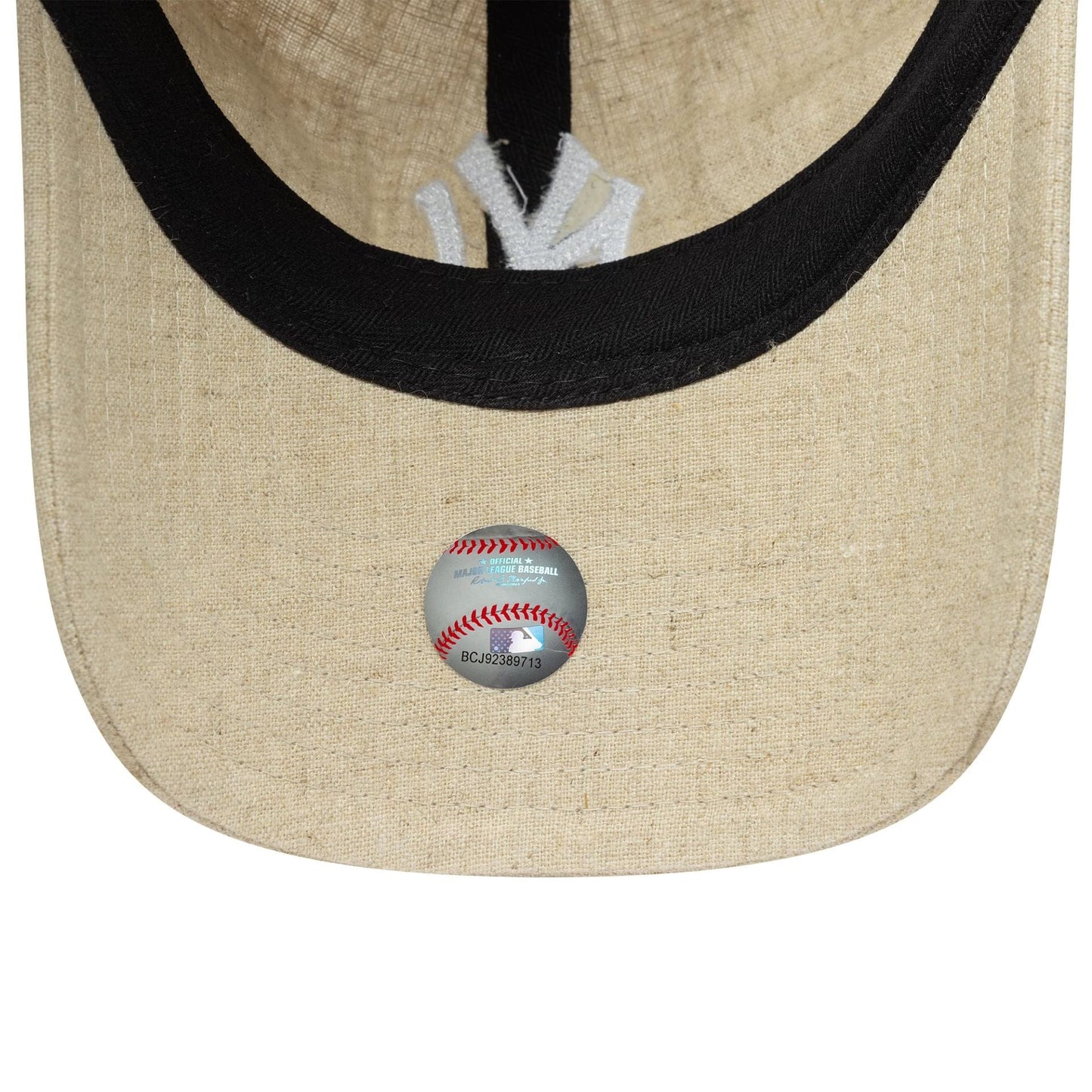 This is a New York Yankees MLB Linen Cream 9TWENTY Adjustable Cap 5