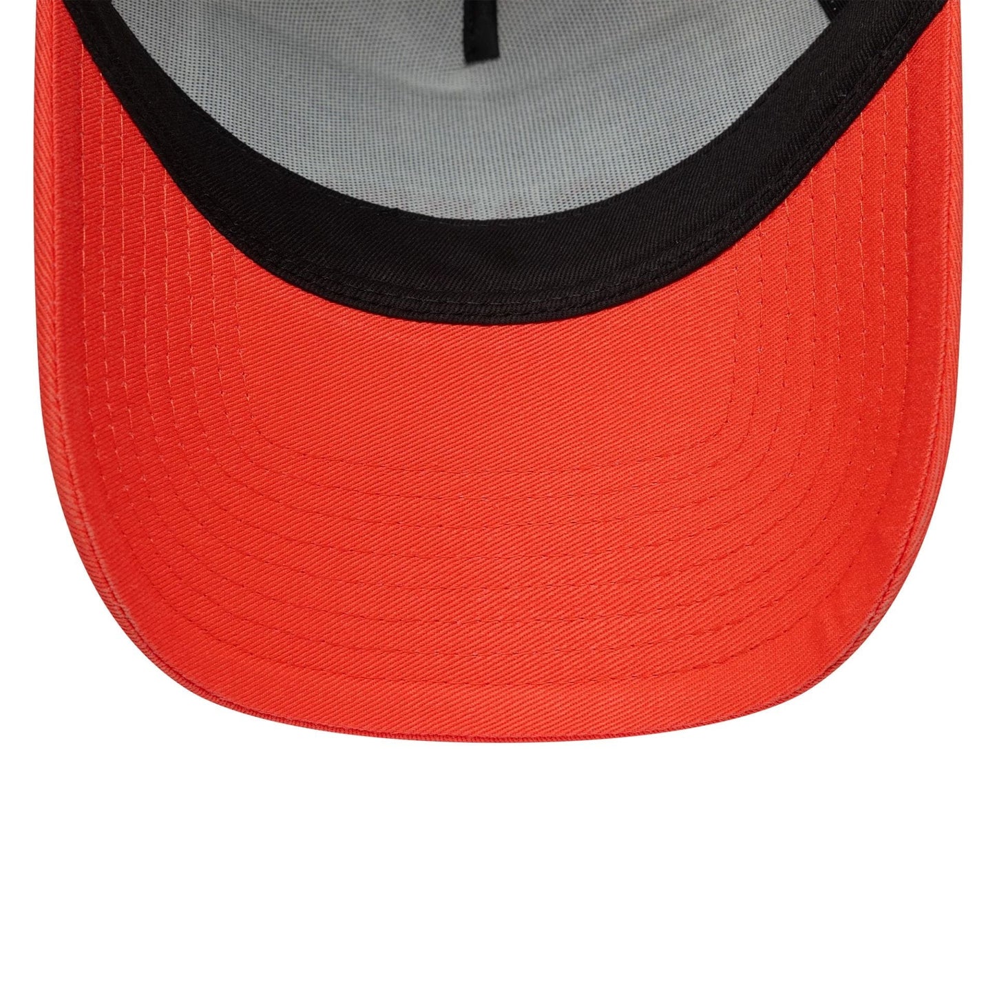 This is a New Era Summer Capri Orange 9FORTY A-Frame Trucker Adjustable Cap 5
