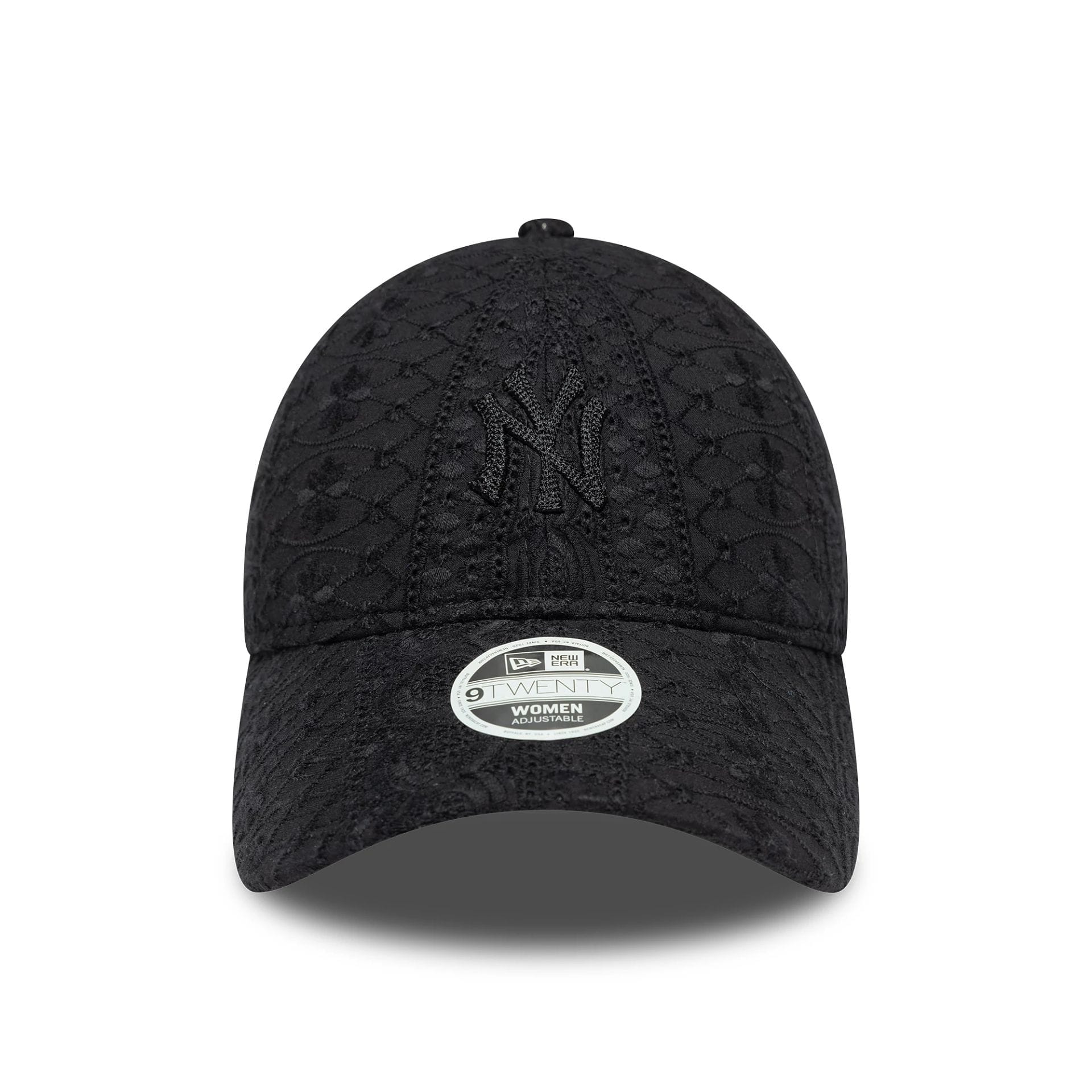 This is a New York Yankees Womens MLB Broderie Black 9TWENTY Adjustable Cap 2