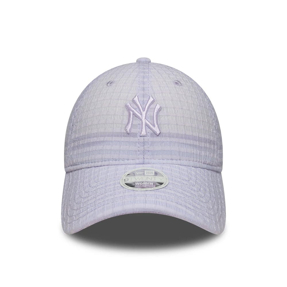 Pictured is this Womens MLB Seersucker New York Yankees 9TWENTY cap in pastel purple. 2