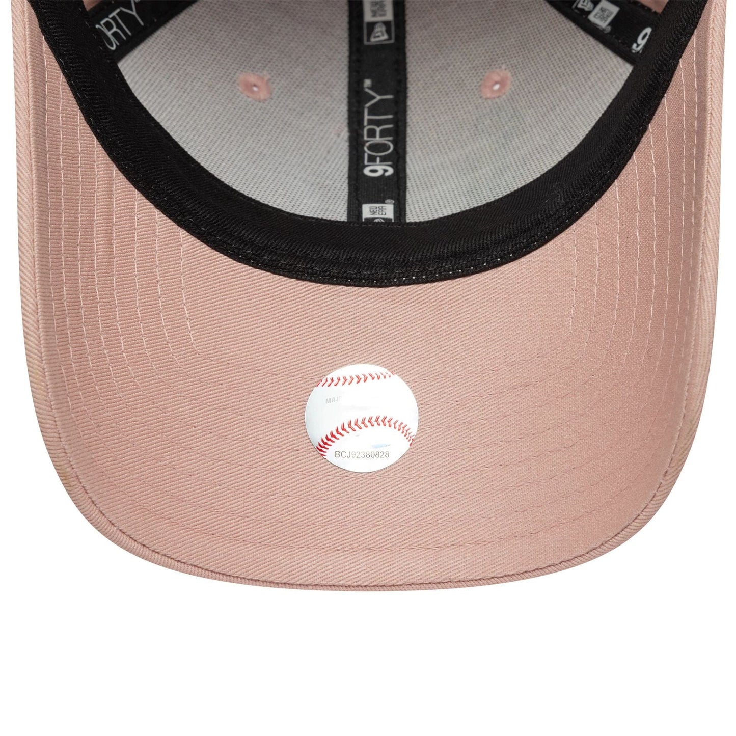 This is a New York Yankees Womens MLB Beaded Pastel Pink 9FORTY Adjustable Cap 5