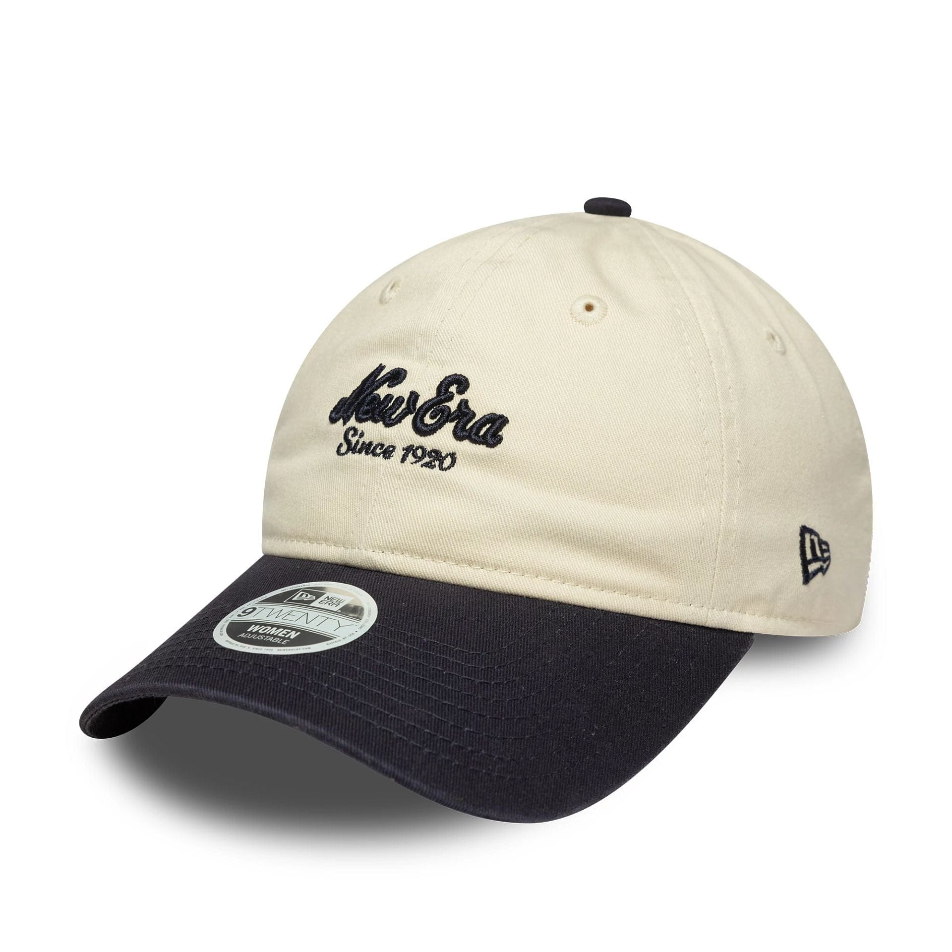 This is a Womens New Era Cream 9TWENTY Adjustable Cap 1