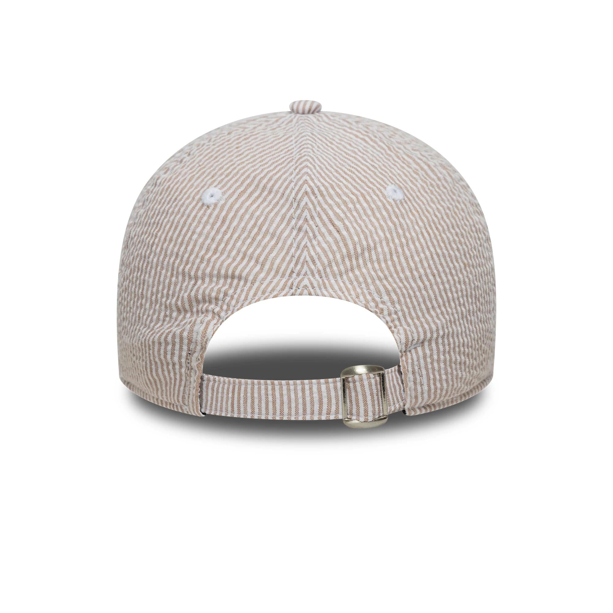 Pictured is this MLB Seersucker Athletics 9TWENTY cap in light beige. 4