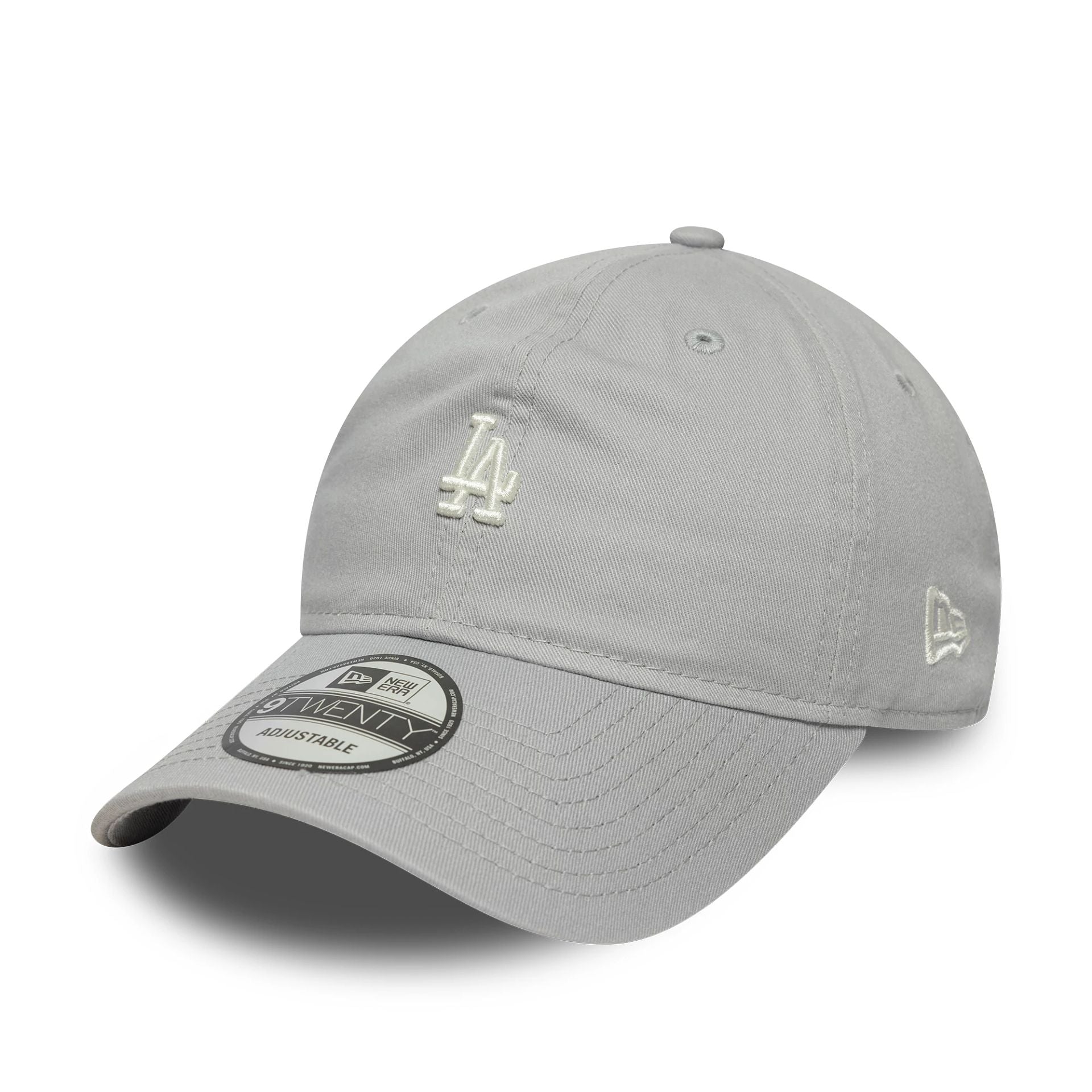 This is a LA Dodgers MLB Mini Logo Washed Grey 9TWENTY Adjustable Cap 1