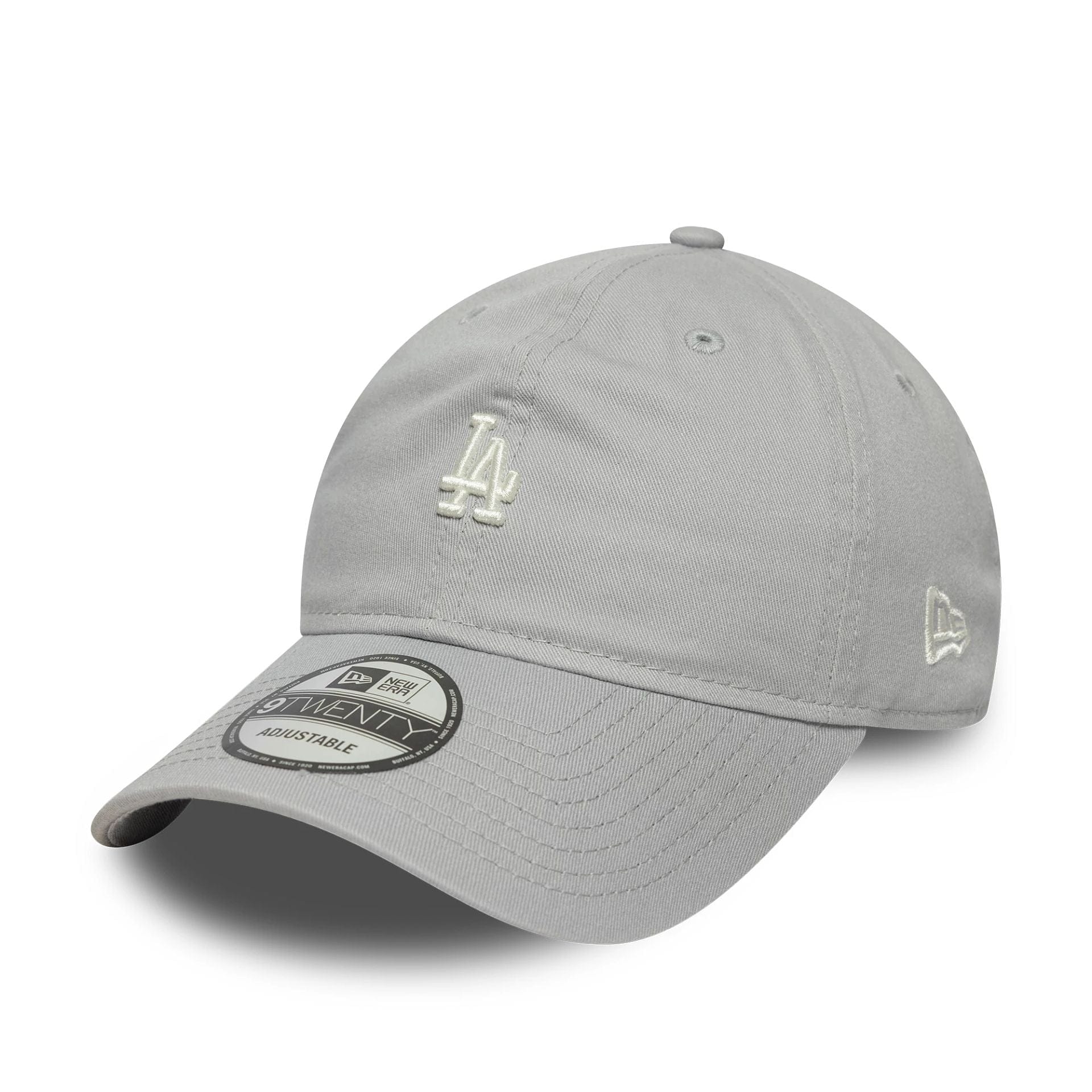 This is a LA Dodgers MLB Mini Logo Washed Grey 9TWENTY Adjustable Cap 1