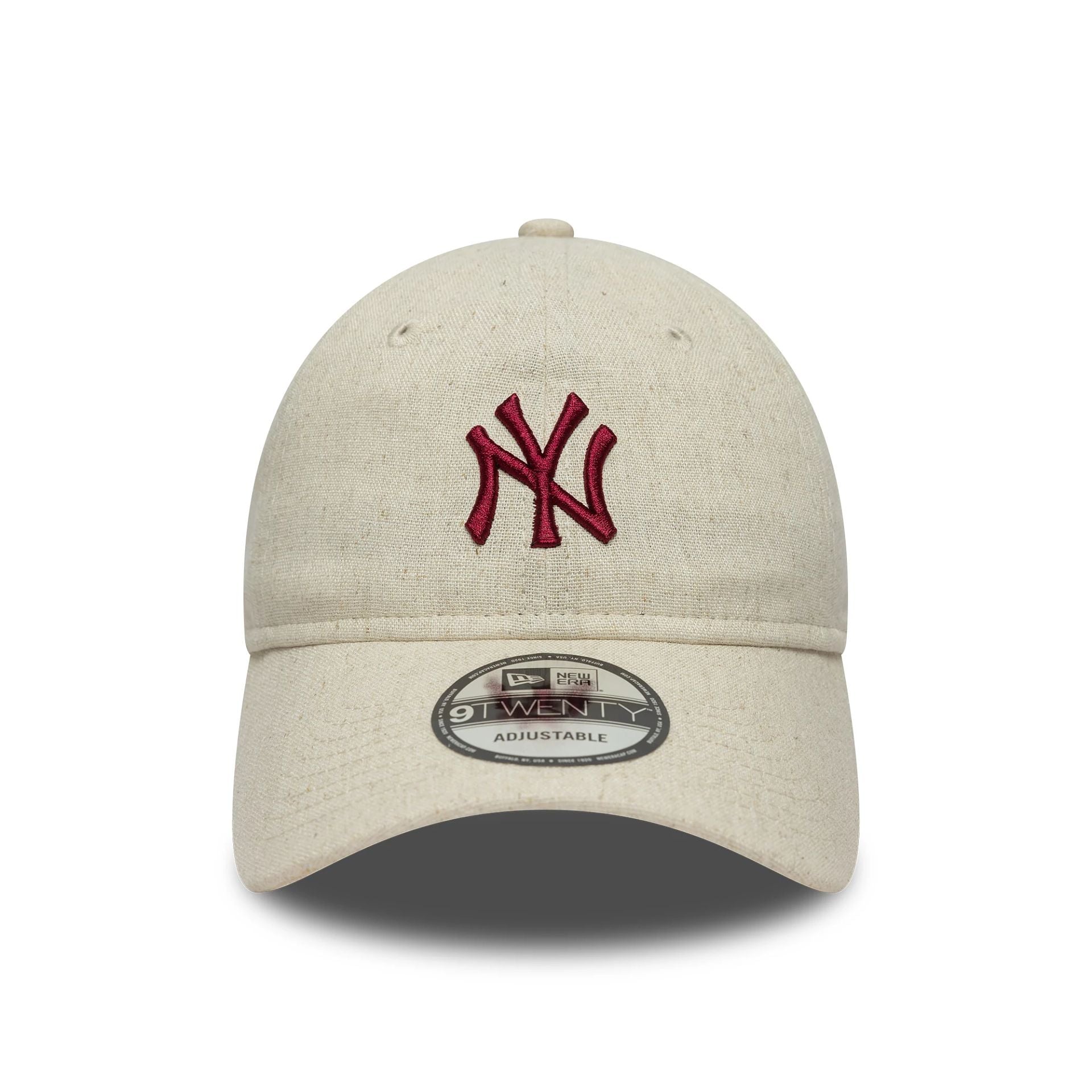This is a New York Yankees MLB Linen Cream 9TWENTY Adjustable Cap 2