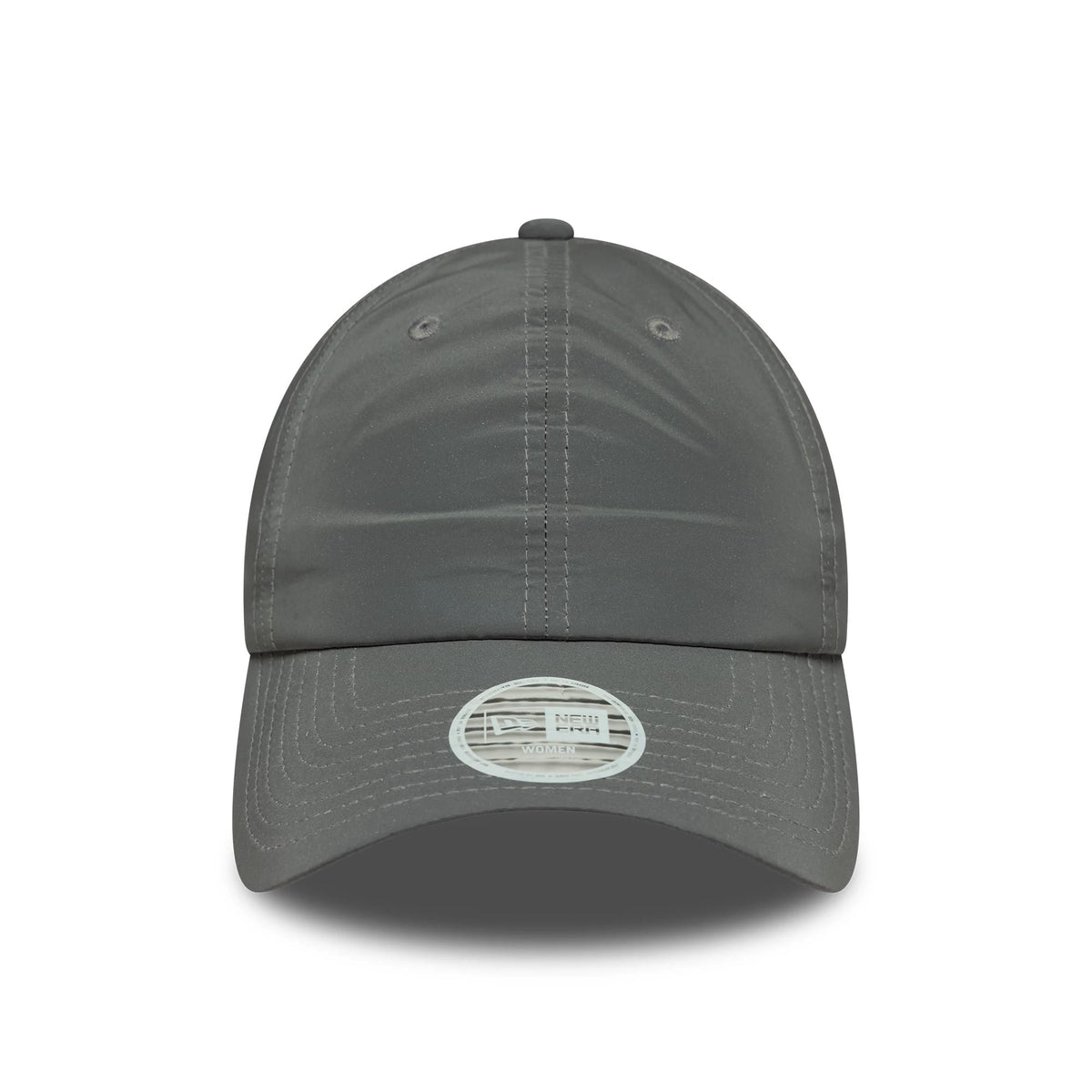 This is a Womens New Era Recycled Reflective Silver Pony Tail Adjustable Cap 3