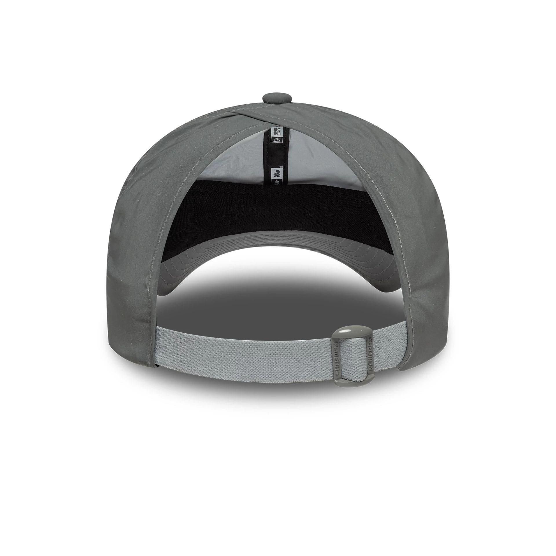 This is a Womens New Era Recycled Reflective Silver Pony Tail Adjustable Cap 2