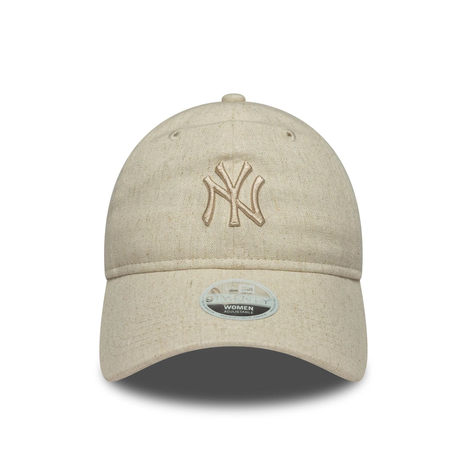 This is a New York Yankees Womens MLB Linen Cream 9TWENTY Adjustable Cap 2