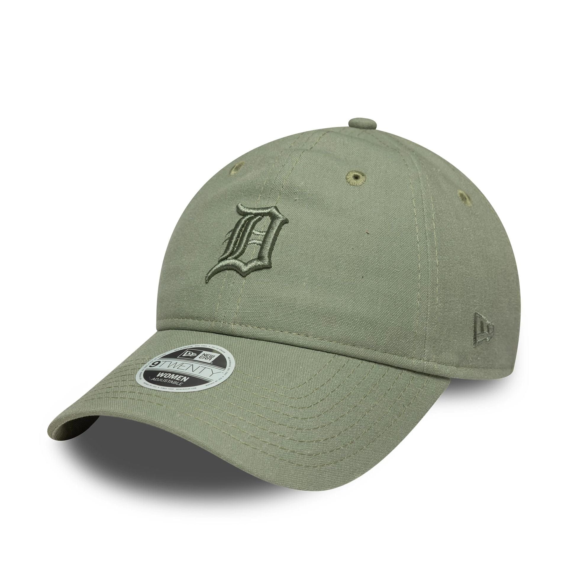 This is a Detroit Tigers Womens MLB Linen Green 9TWENTY Adjustable Cap 1