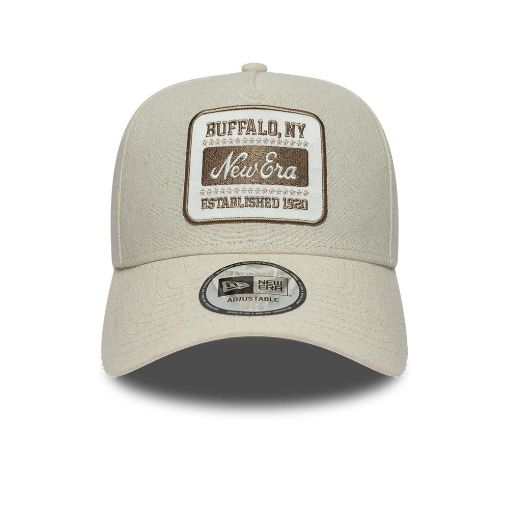 Pictured is this New Era Patch Line 9FORTY E-Frame cap in Cream. 2