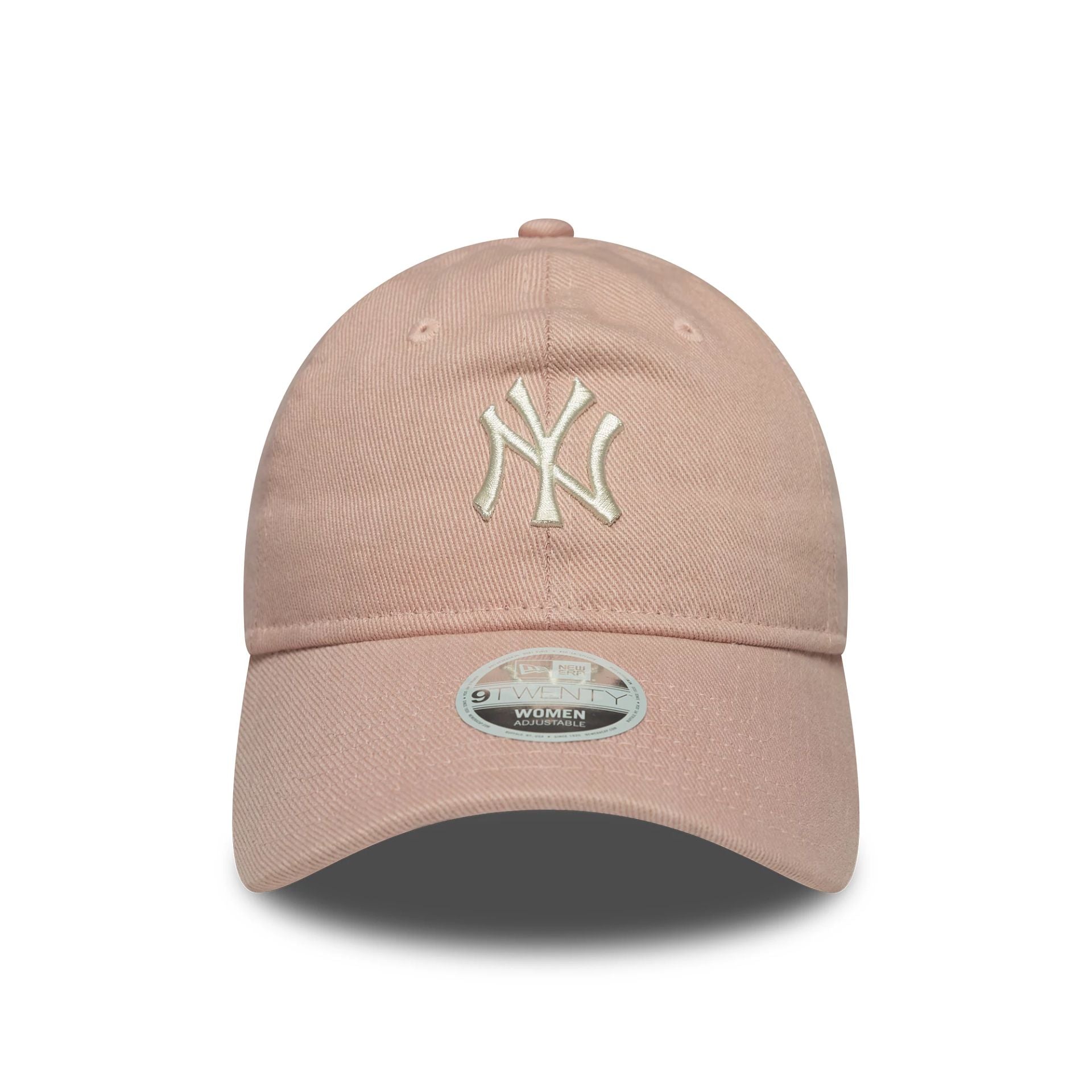 This is a New York Yankees Womens MLB Dye Denim Pastel Pink 9TWENTY Adjustable Cap 2
