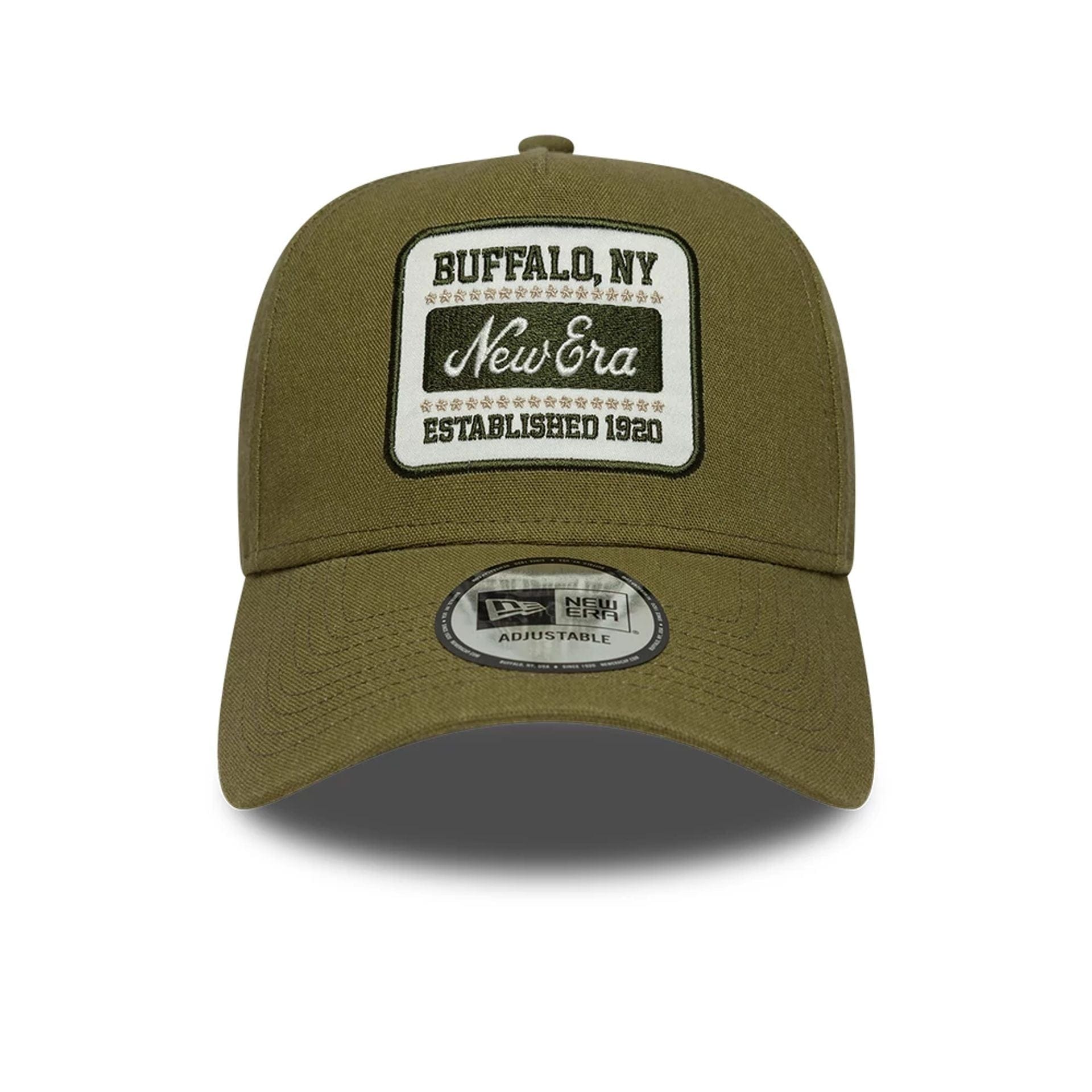 Pictured is this New Era Patch Line 9FORTY E-Frame cap in green. 2