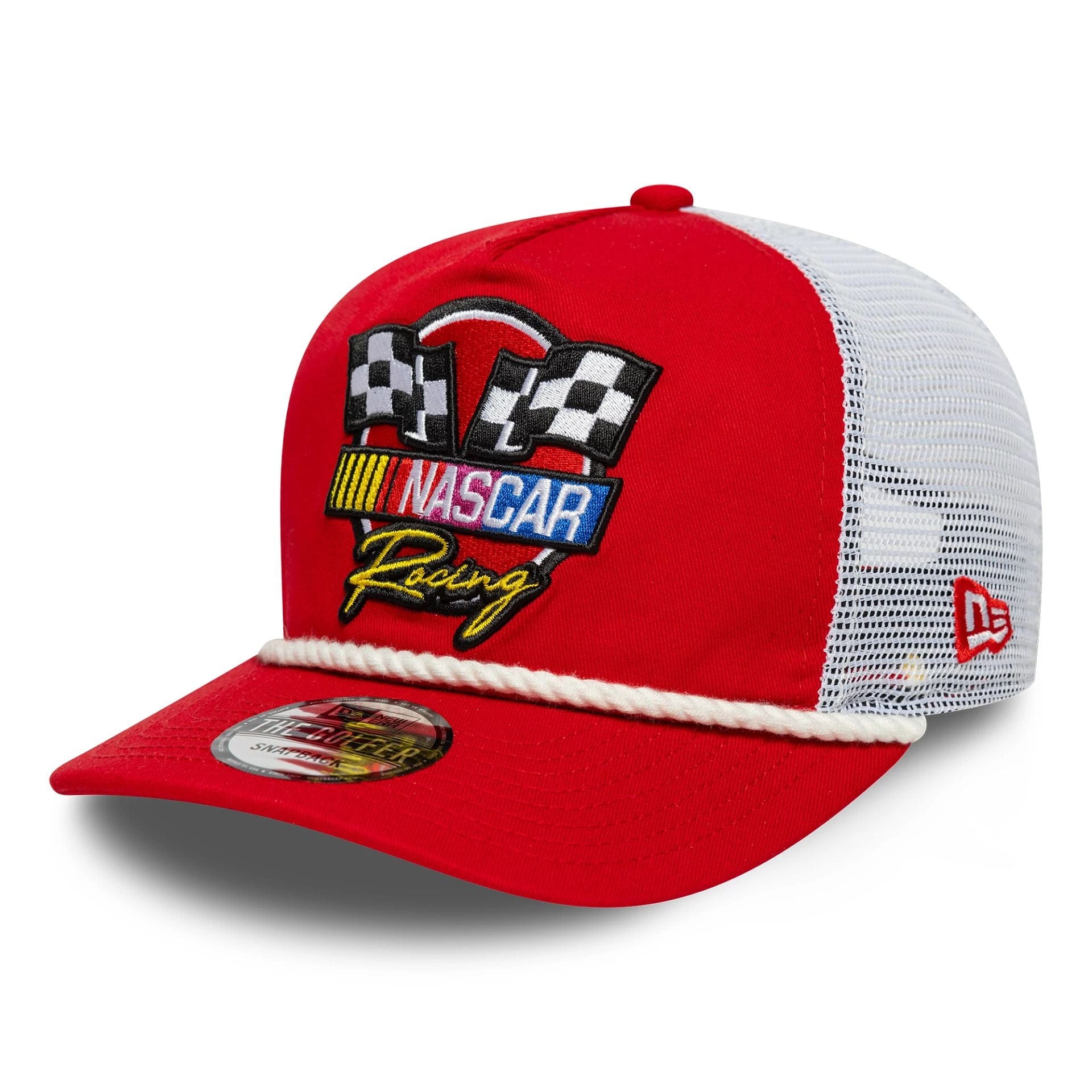 This is a Nascar Classics Flag Red Golfer Adjustable Cap 1