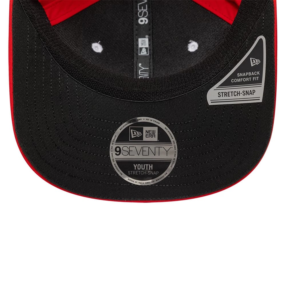 This is a MoneyGram Haas F1 Youth Replica Esteban Ocon Black 9SEVENTY Stretch Snap Adjustable Cap 5