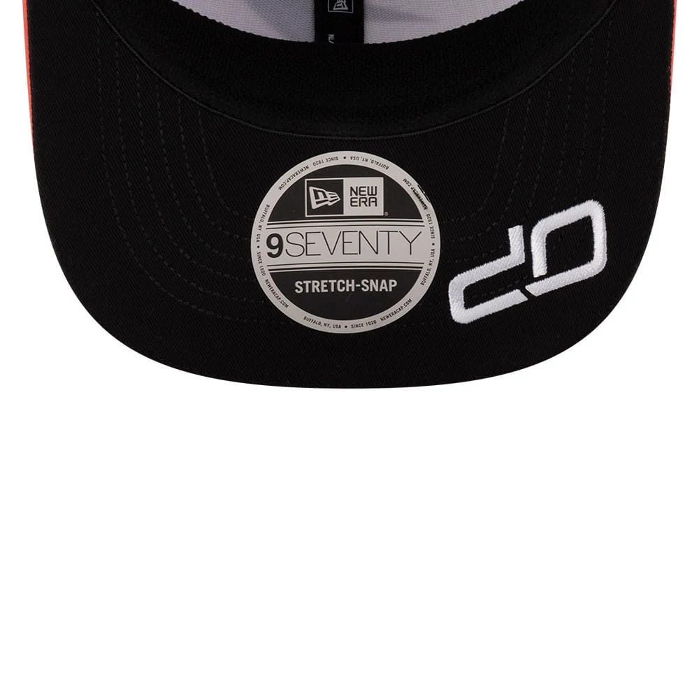 This is a McLaren Racing Oscar Piastri Japan Race Special Black 9SEVENTY Stretch Snap Adjustable Cap 2
