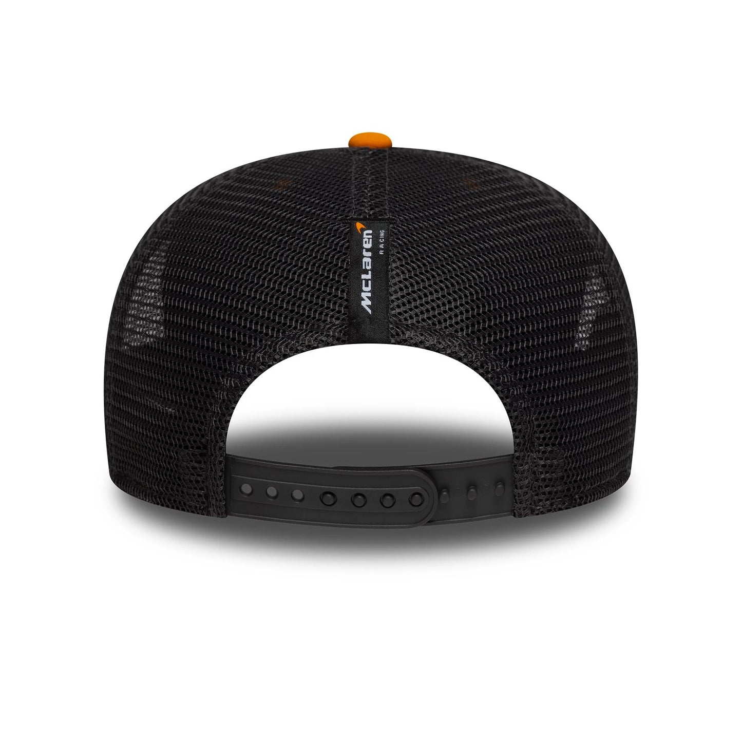 This is a Arrow McLaren Indycar Replica Team Patricio O'Ward Orange 9SEVENTY Stretch Snap Adjustable Cap 6