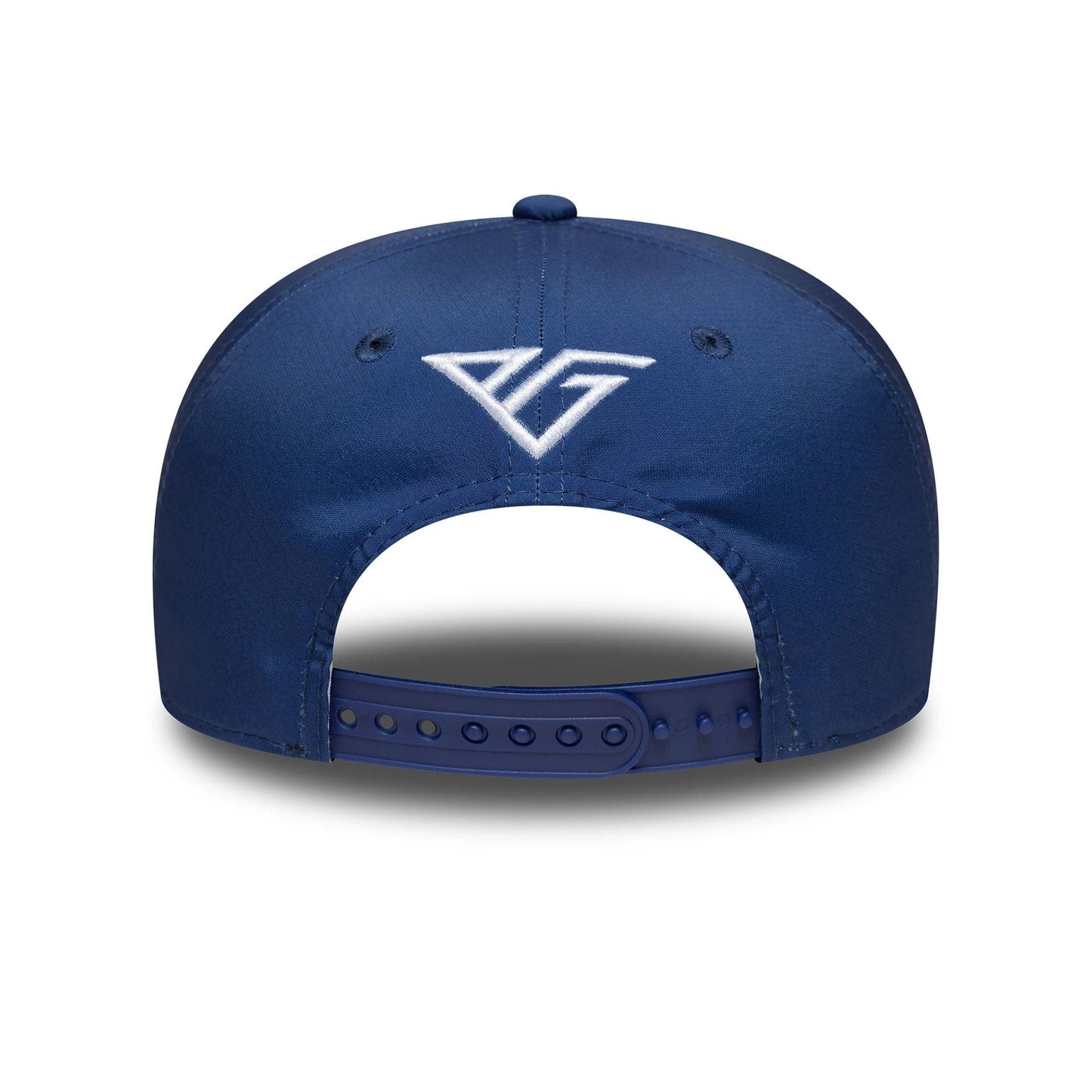 This is a Alpine Racing Pierre Gasly Silverstone Race Special White 9SEVENTY Stretch Snap Adjustable Cap 6